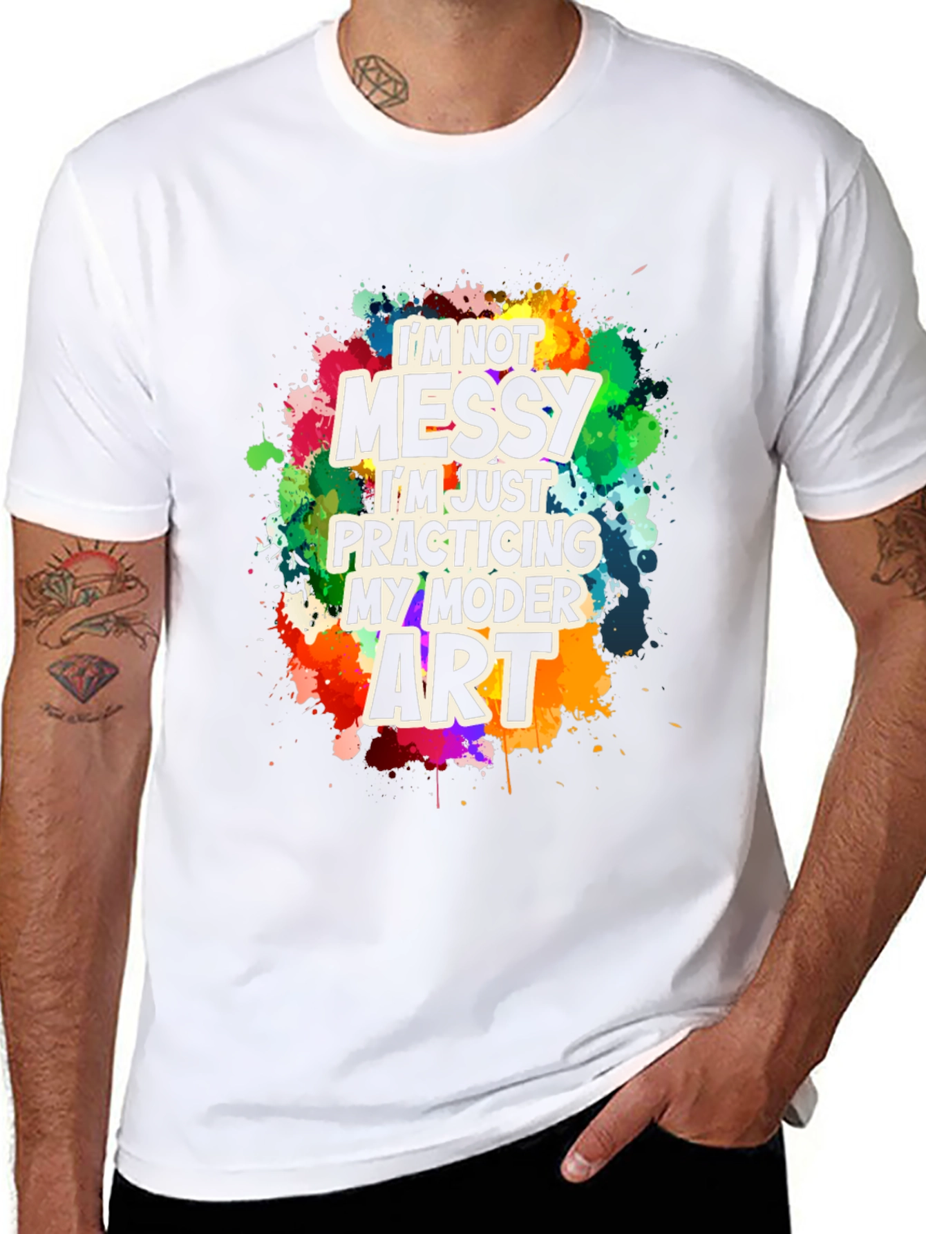 Funny Modern Art Messy T-Shirt