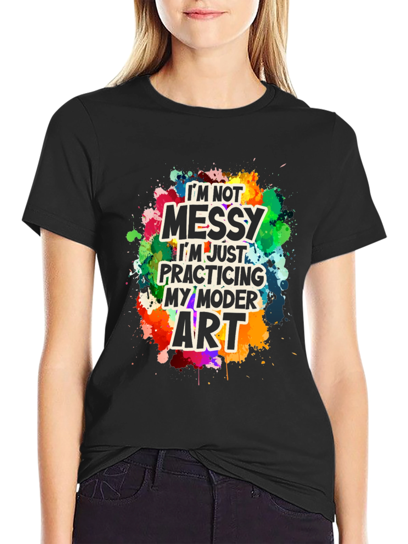 Funny Modern Art Messy T-Shirt