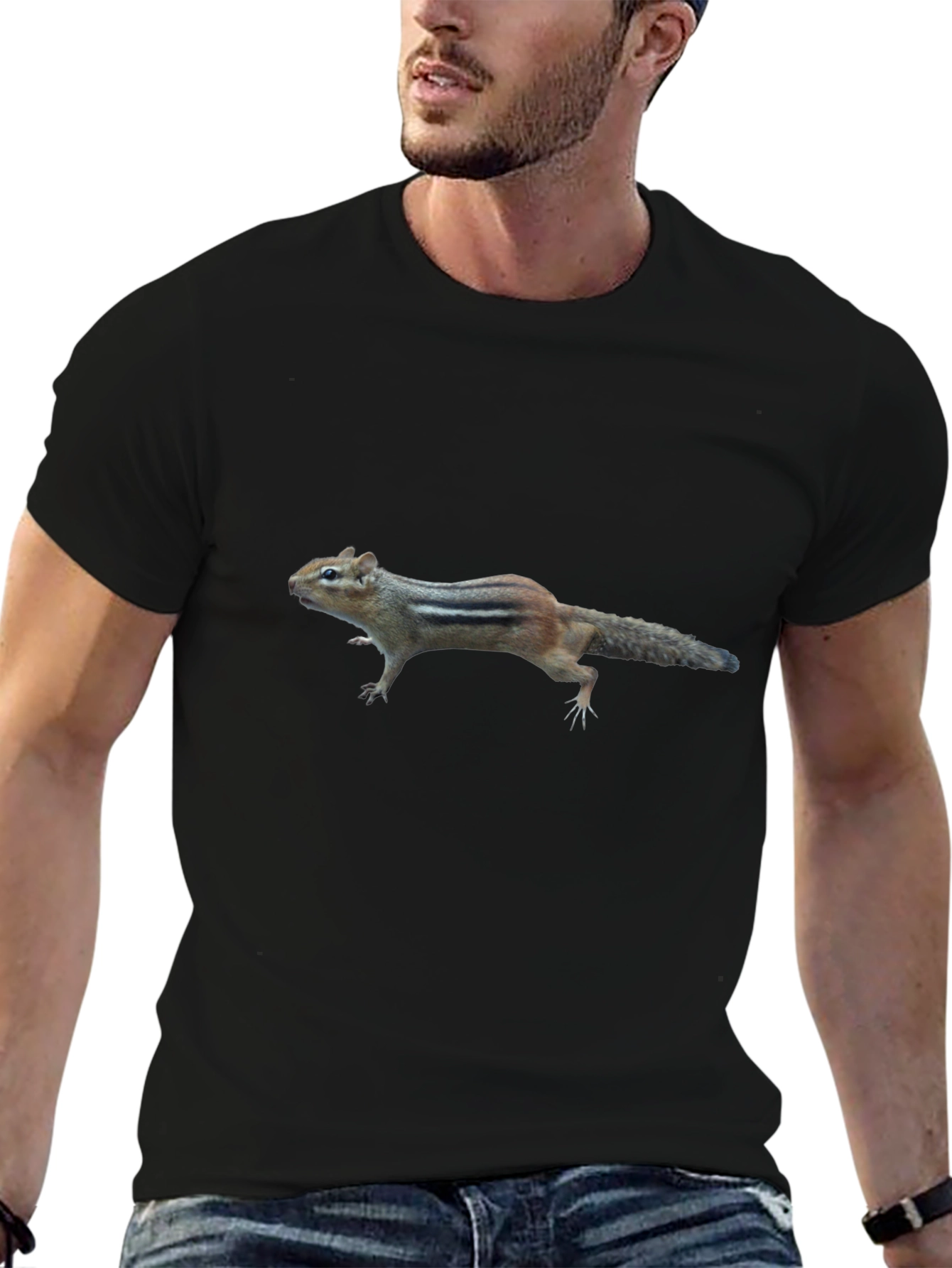 Chipmunk Graphic Tee - Unique Animal Print Shirt
