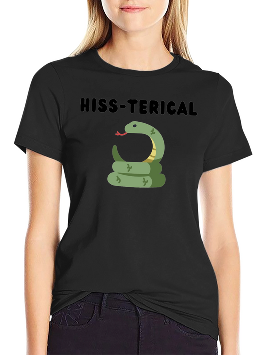 Hiss-terical Snake Graphic Black T-Shirt