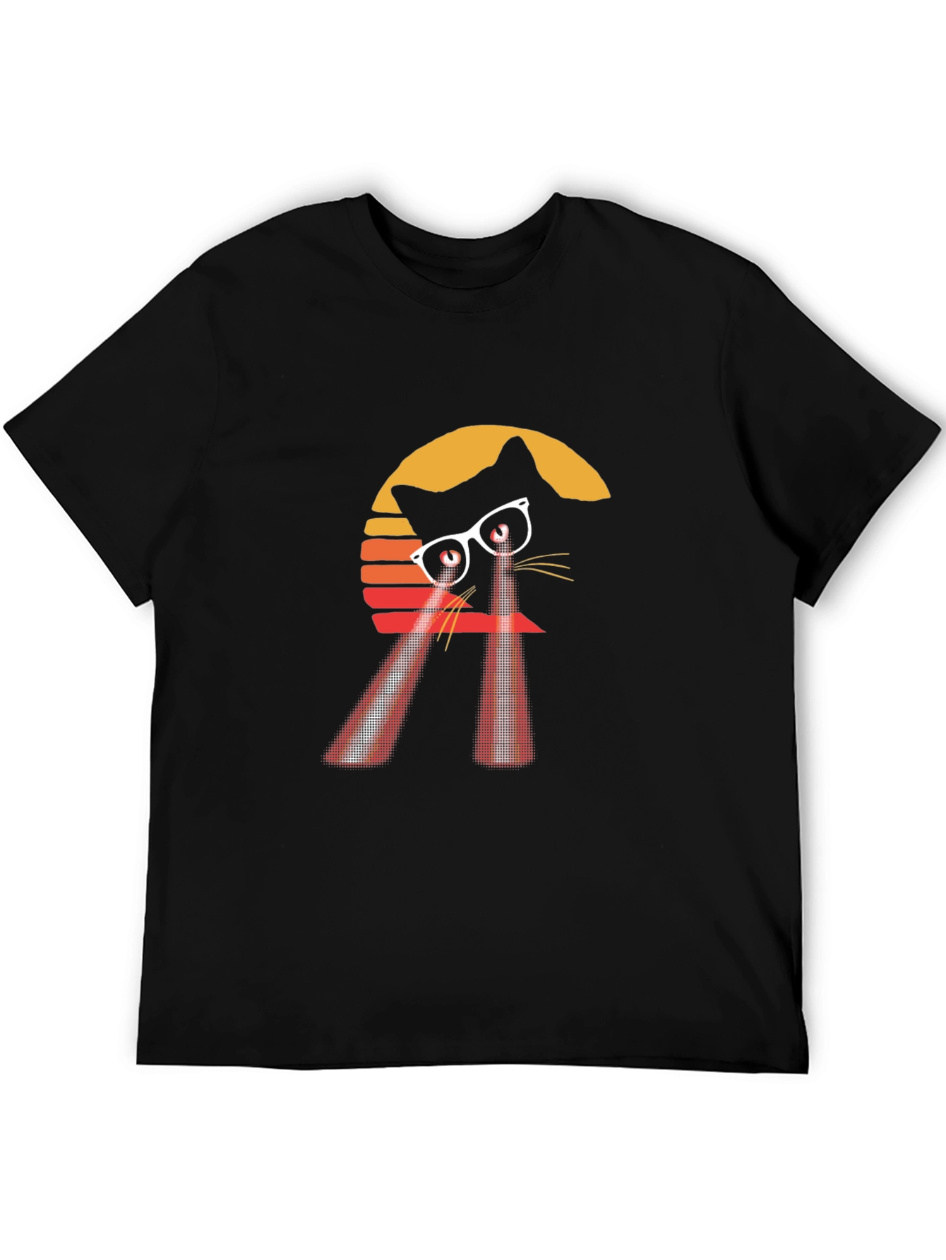 Retro Laser Cat T-Shirt