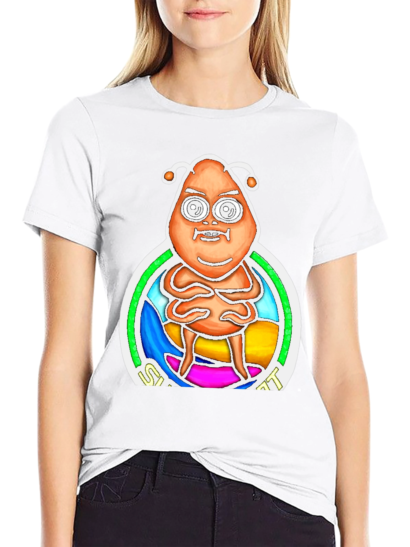 Alien Graphic Print Tee - Quirky Novelty T-Shirt
