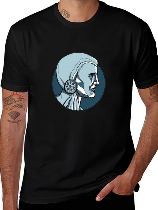 Unique Graphic Print T-Shirt - Artistic Design
