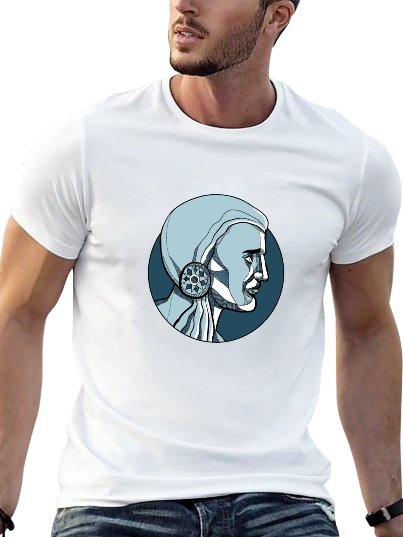 Unique Graphic Print T-Shirt - Artistic Design