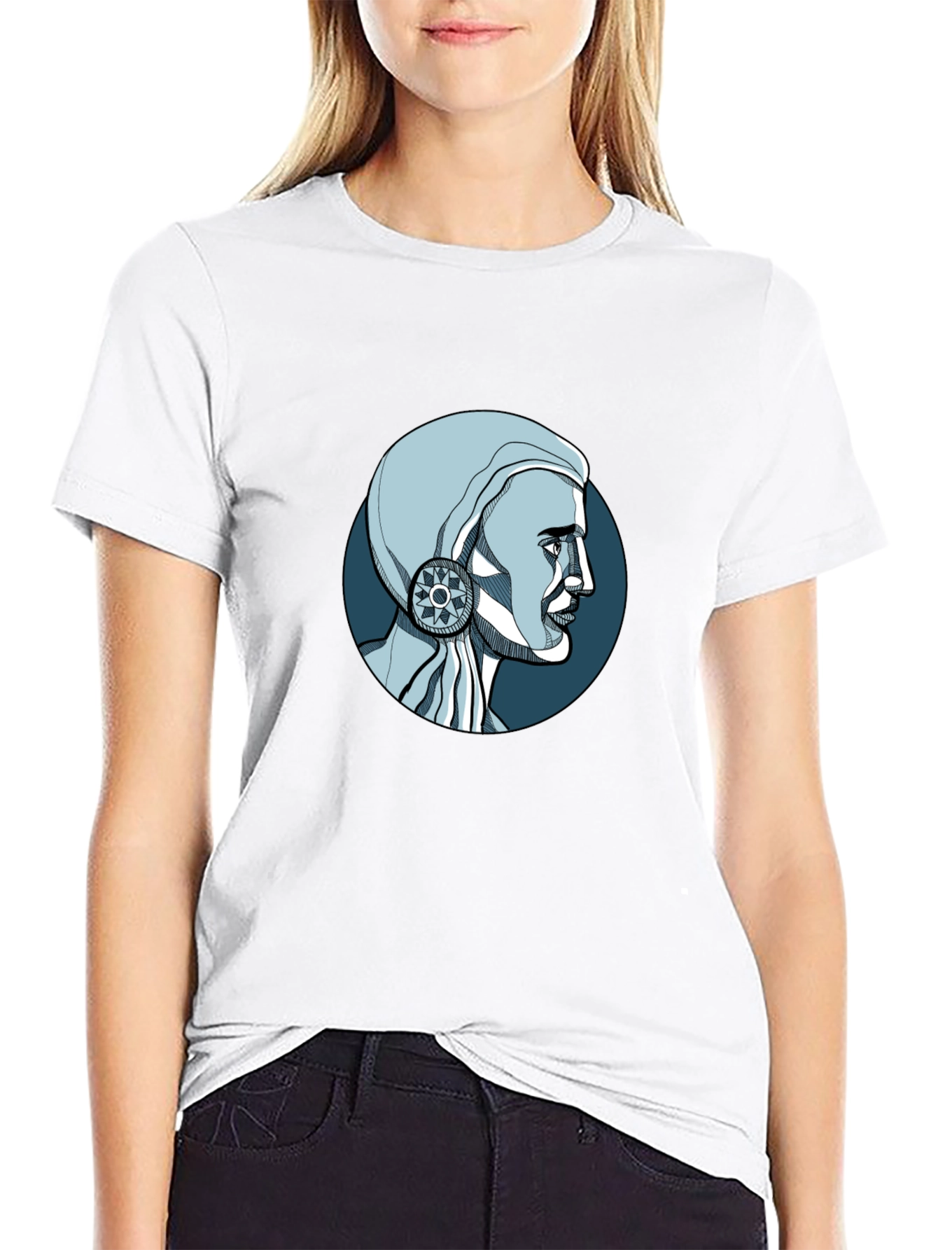 Unique Graphic Print T-Shirt - Artistic Design