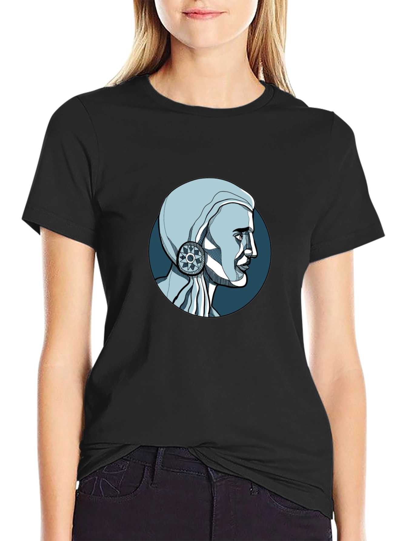 Unique Graphic Print T-Shirt - Artistic Design