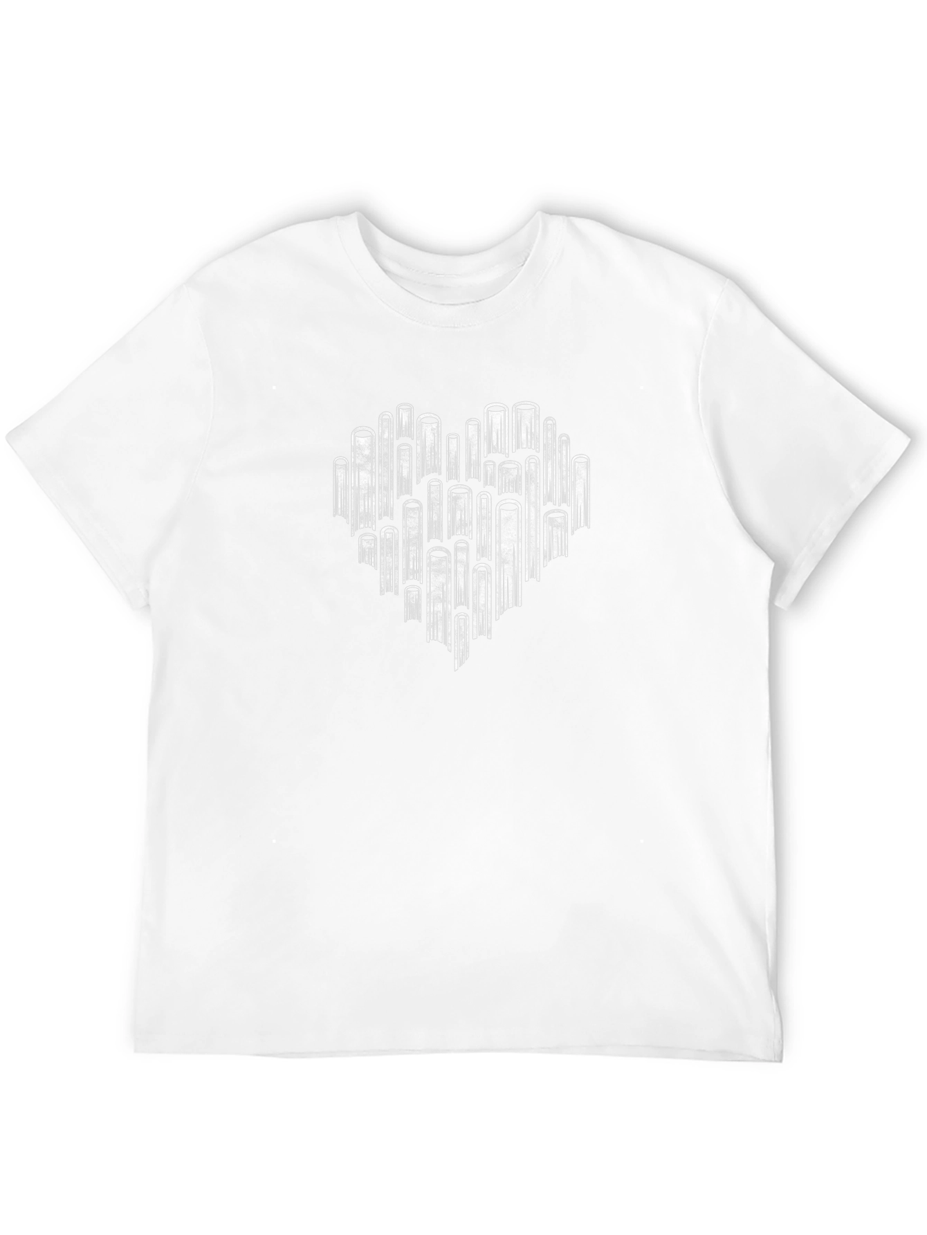 Heart Art Graphic Tee - Unique Design Black T-Shirt