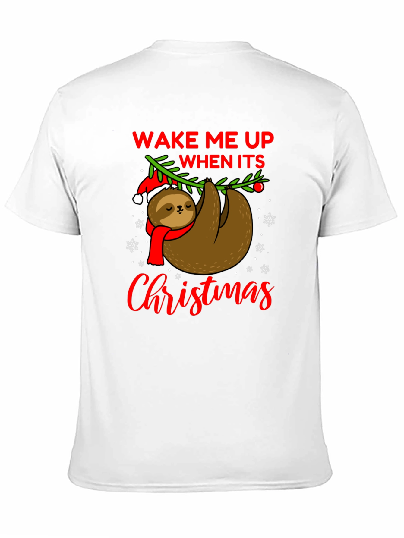 Wake Me Up When Its Christmas Sloth T-Shirt