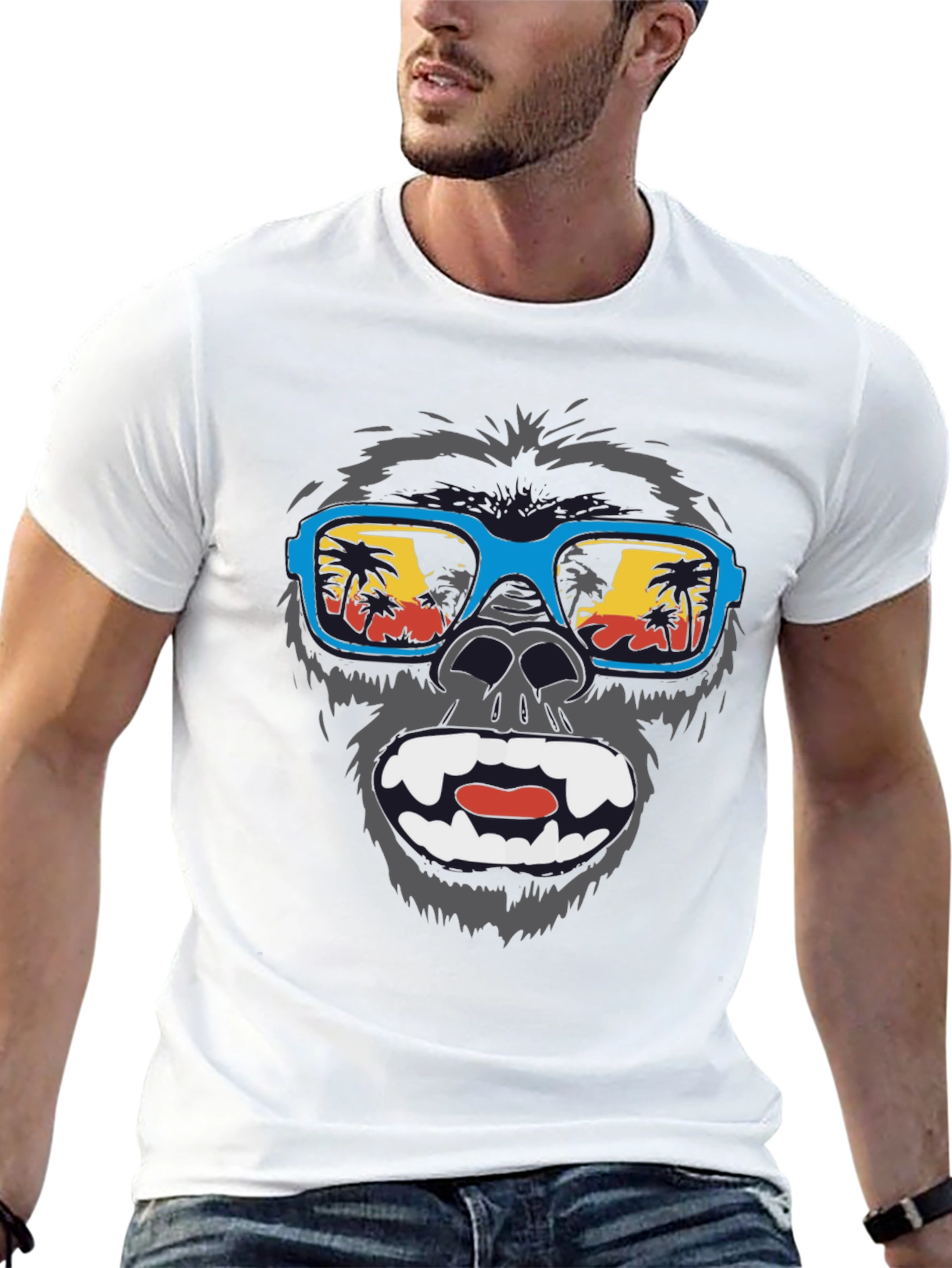 Cool Gorilla Beach T-Shirt - Summer Vibes