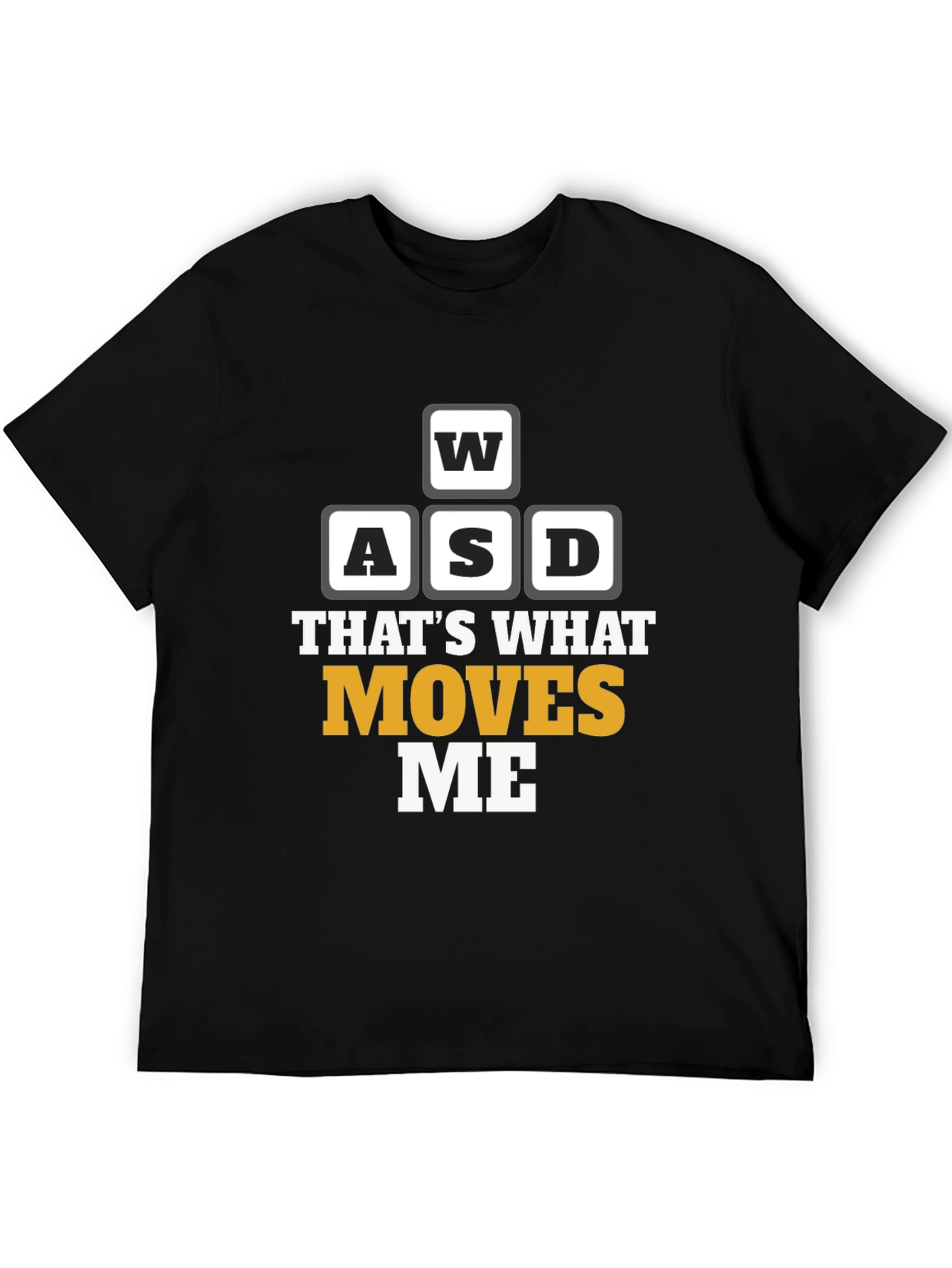 WASD Moves Me Black Gaming T-Shirt