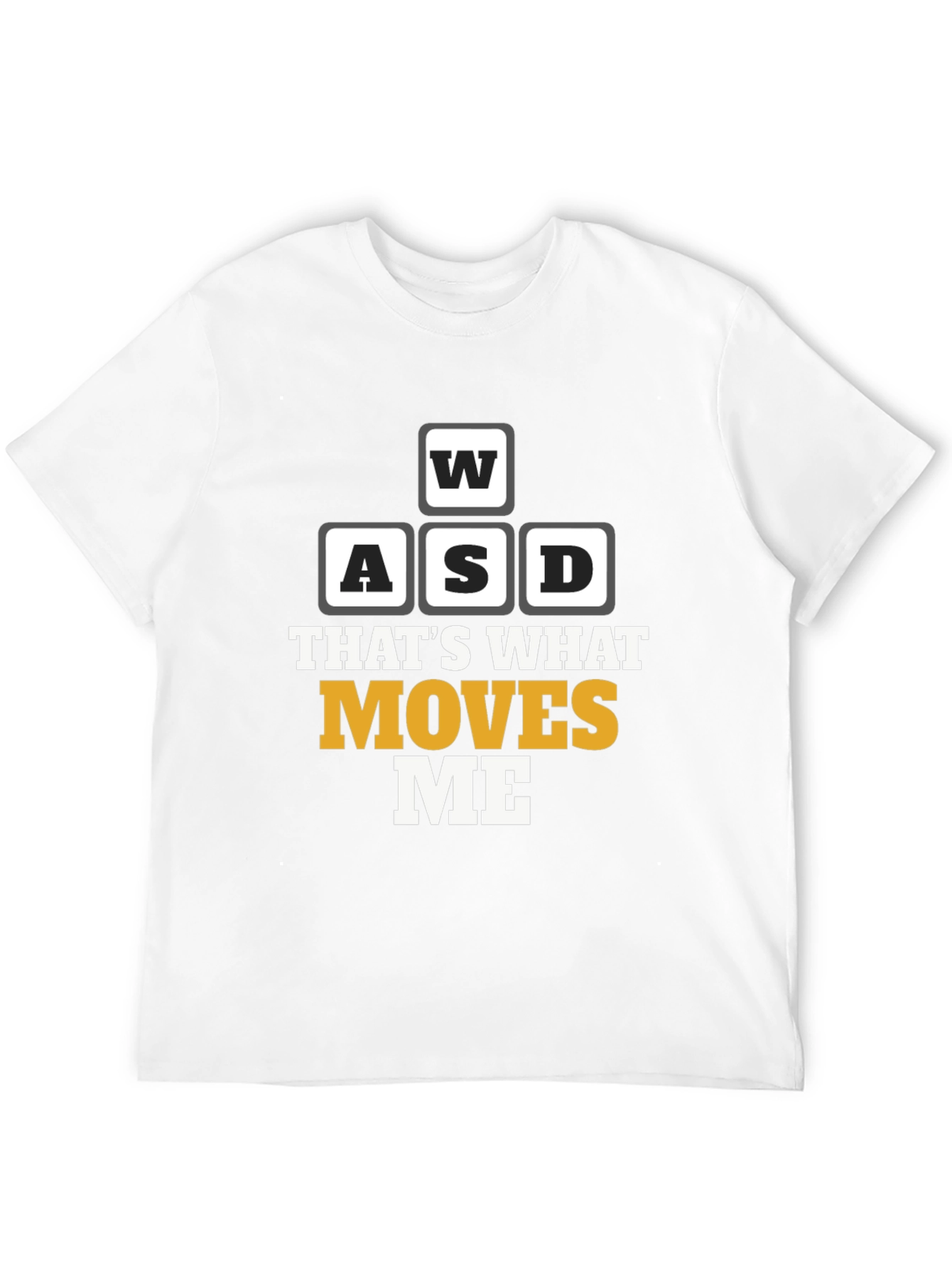 WASD Moves Me Black Gaming T-Shirt