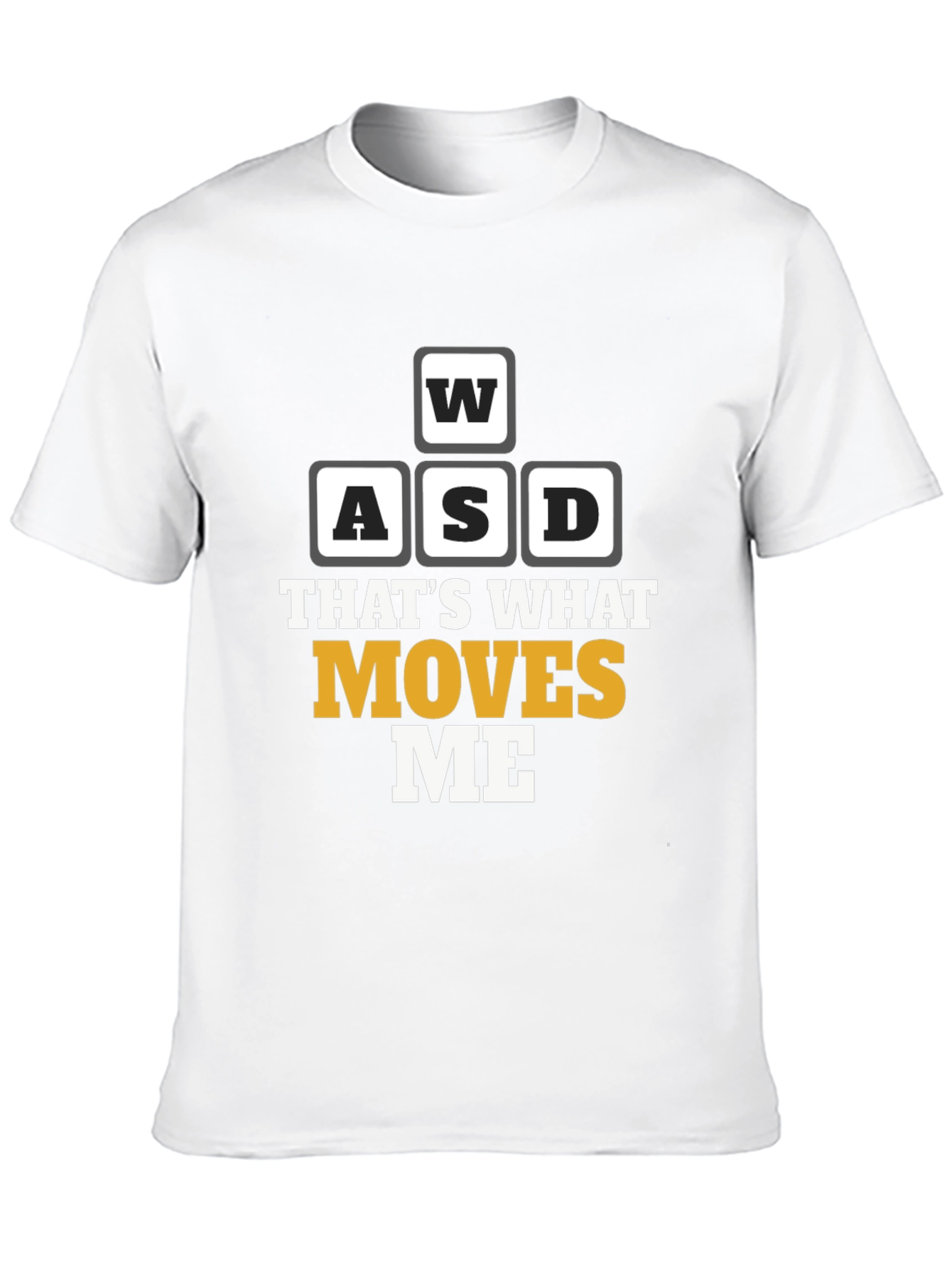 WASD Moves Me Black Gaming T-Shirt