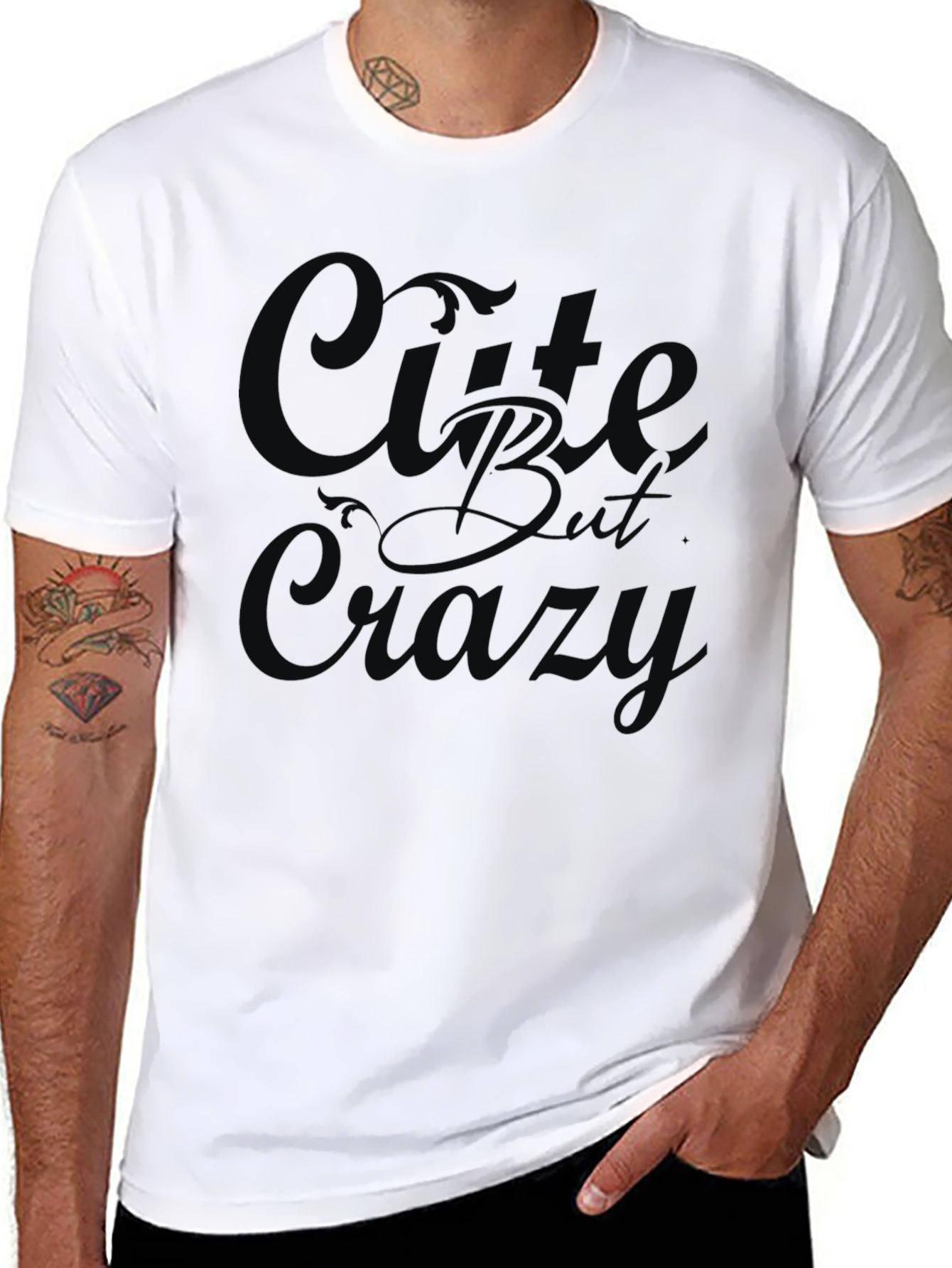 Cute But Crazy Black Graphic Tee
