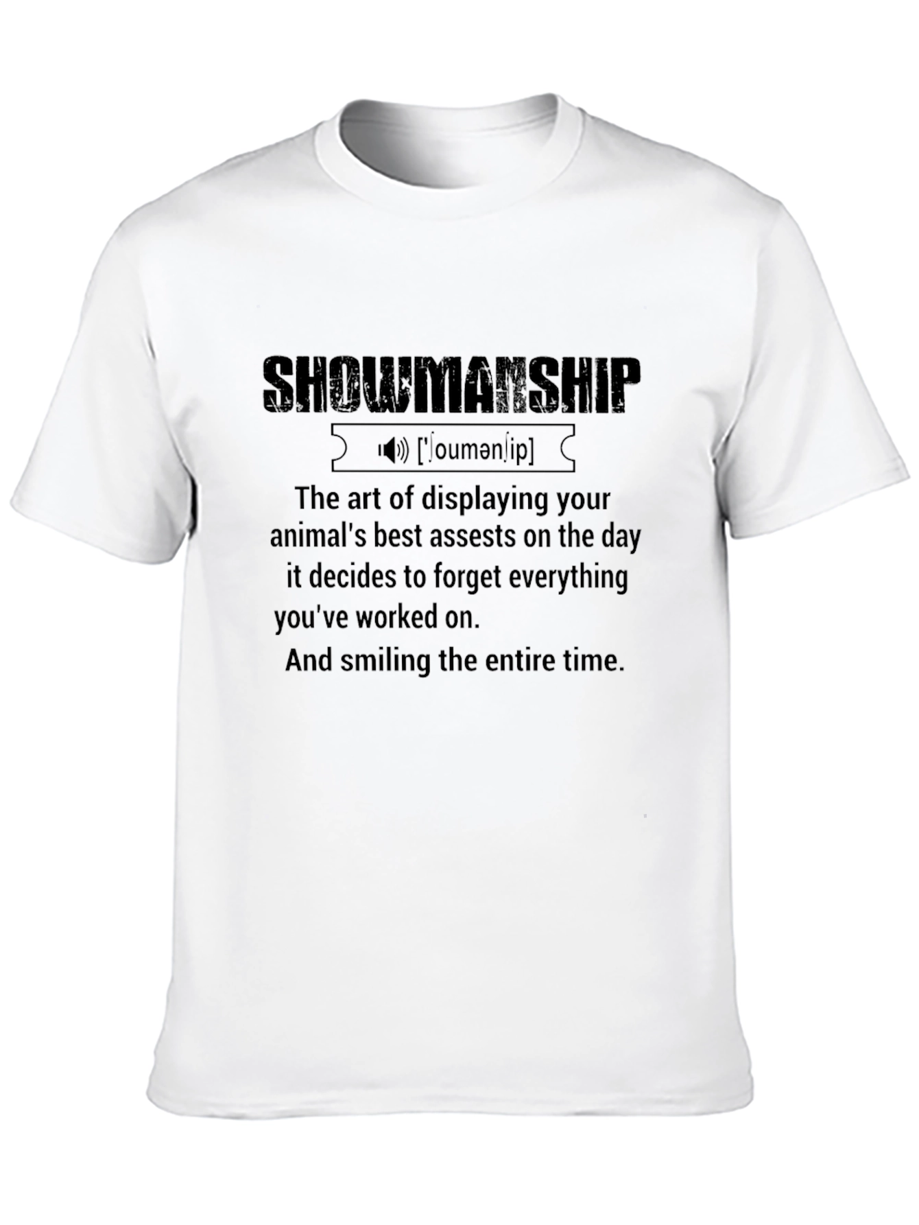 Showmanship Definition T-Shirt - Black