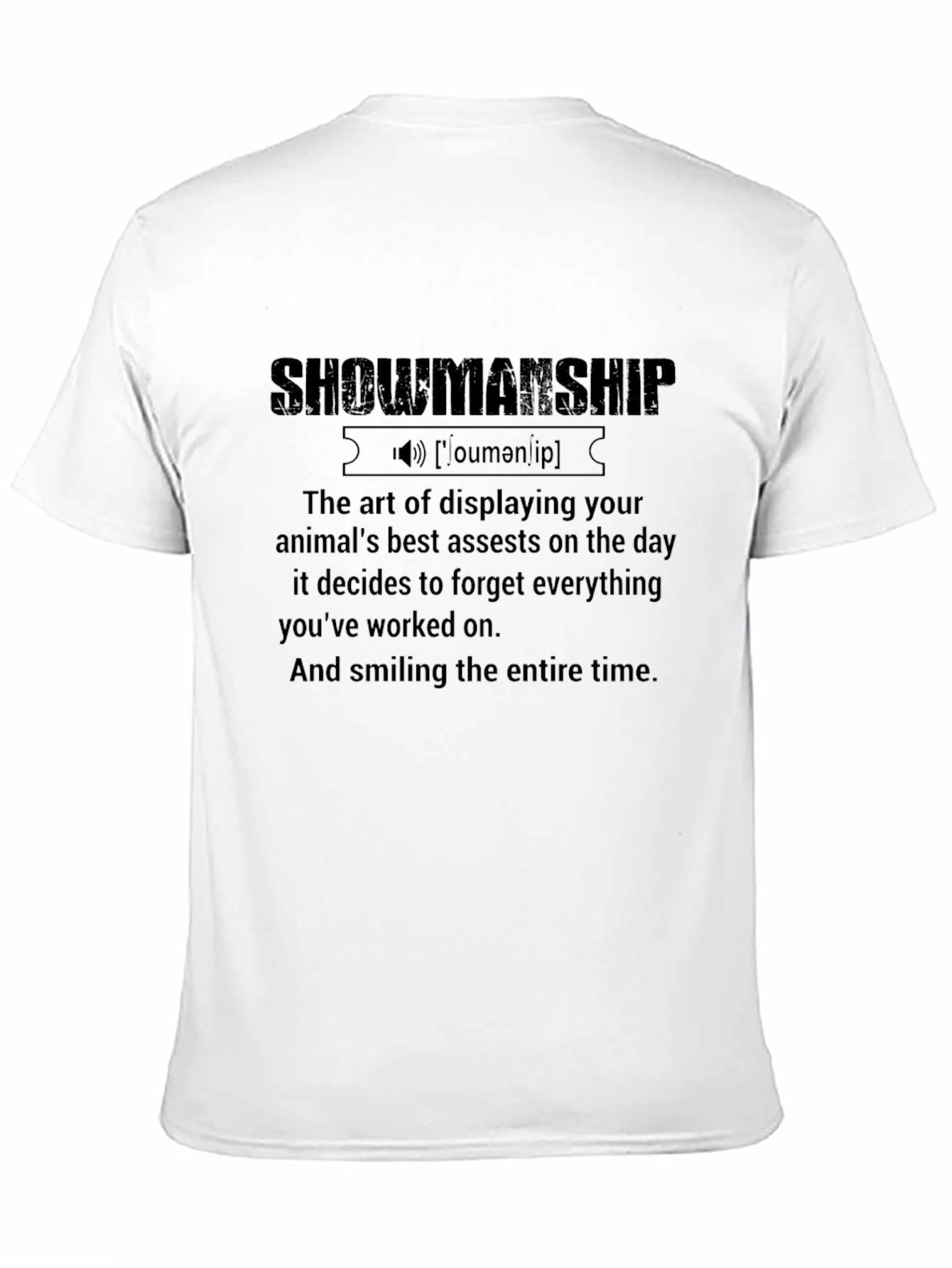 Showmanship Definition T-Shirt - Black