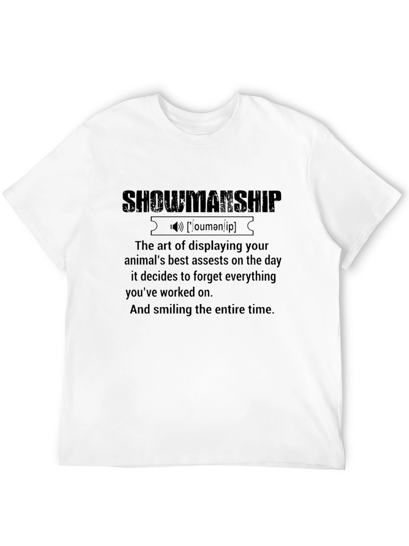 Showmanship Definition T-Shirt - Black