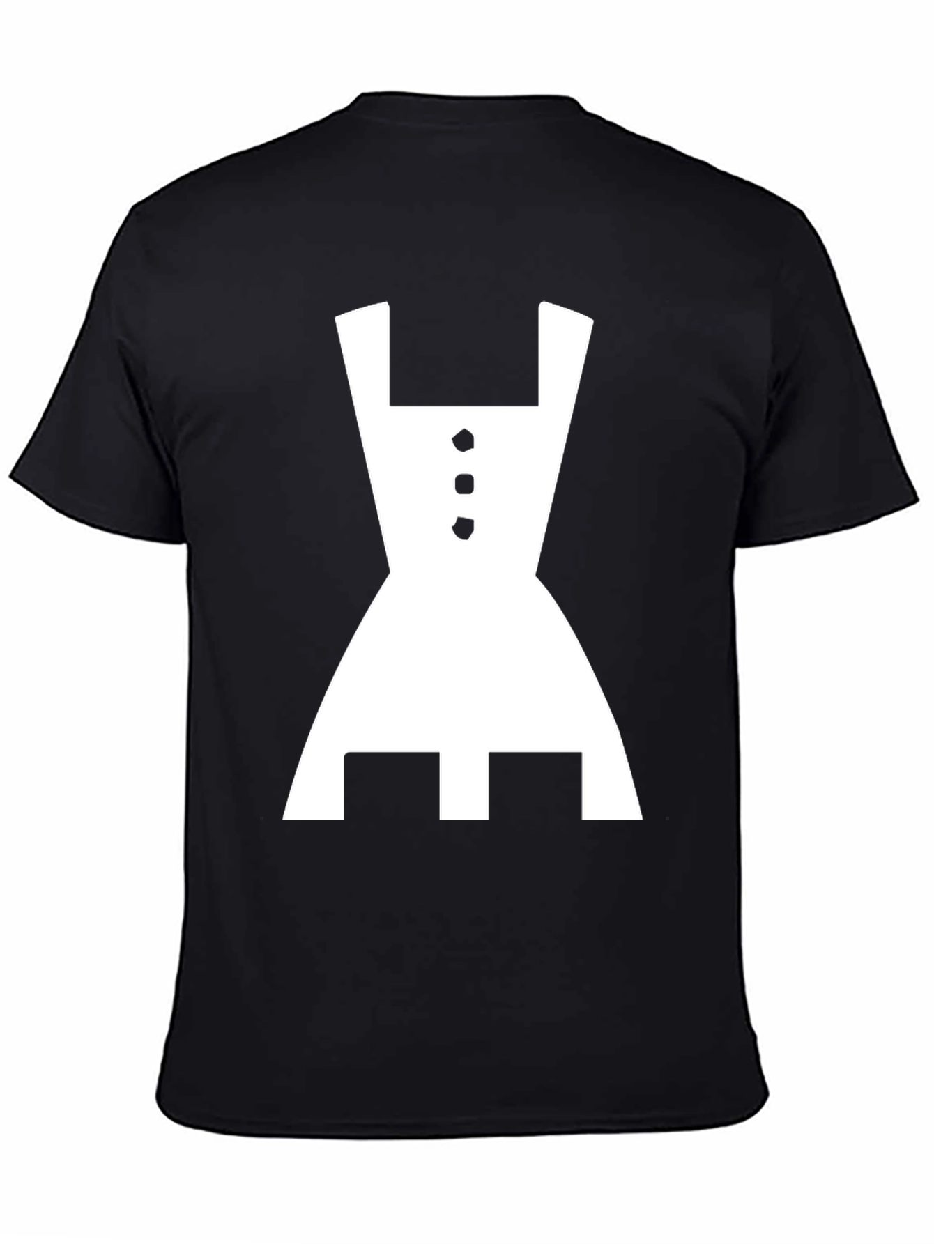 Black T-Shirt with White Dirndl Graphic