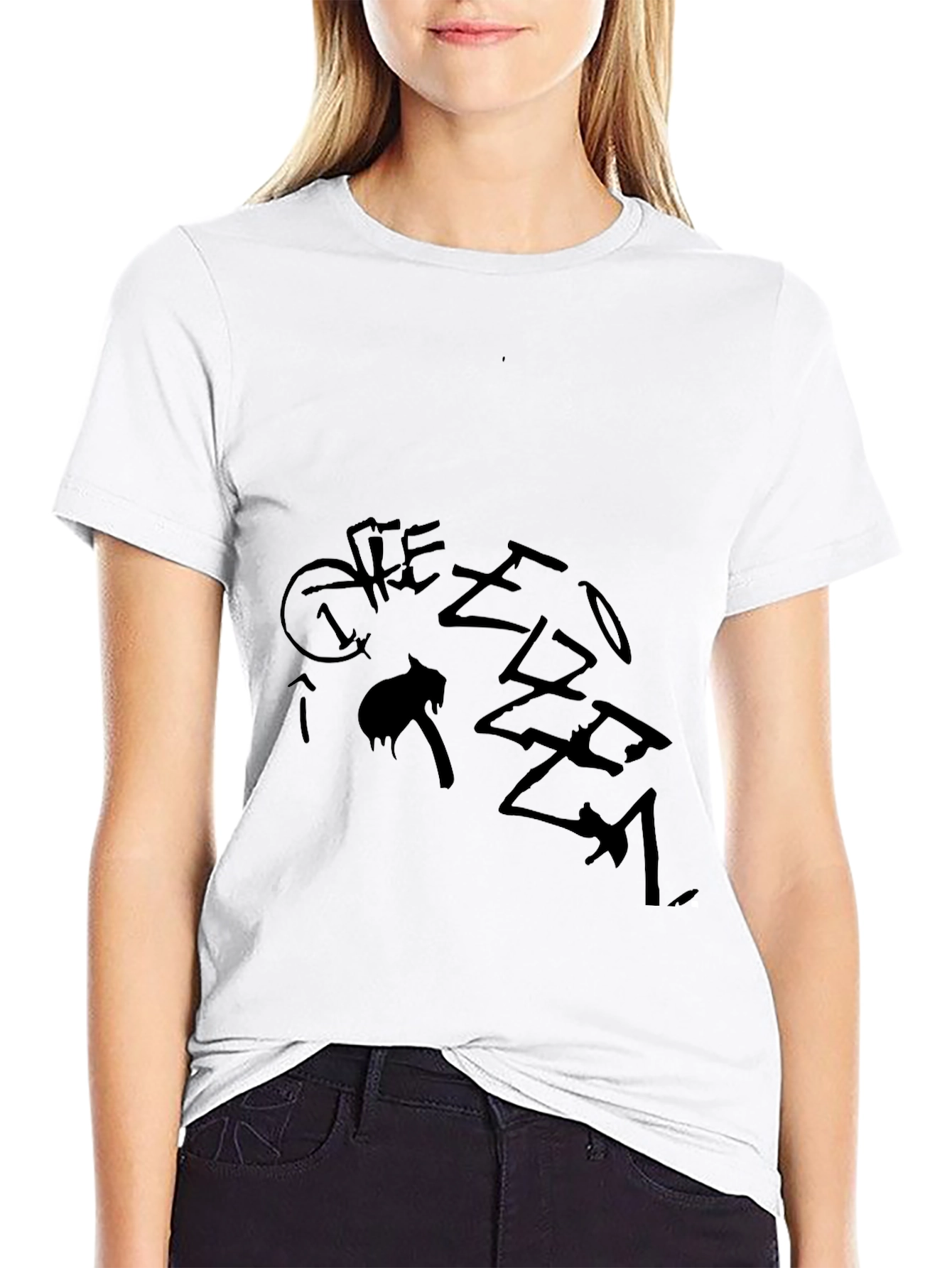 Black Graphic Tee - Street Style