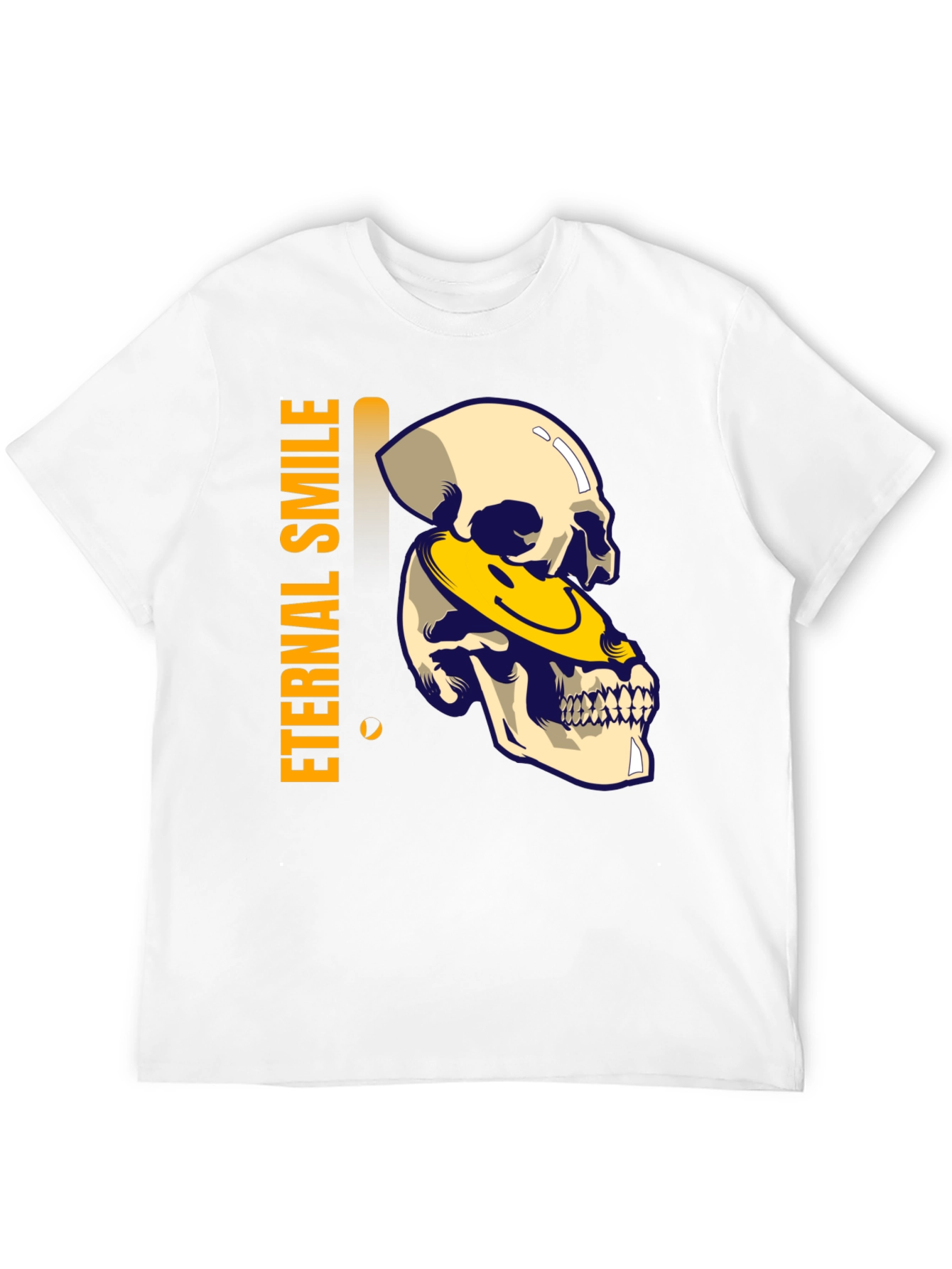 Eternal Smile Skull Graphic T-Shirt - Black
