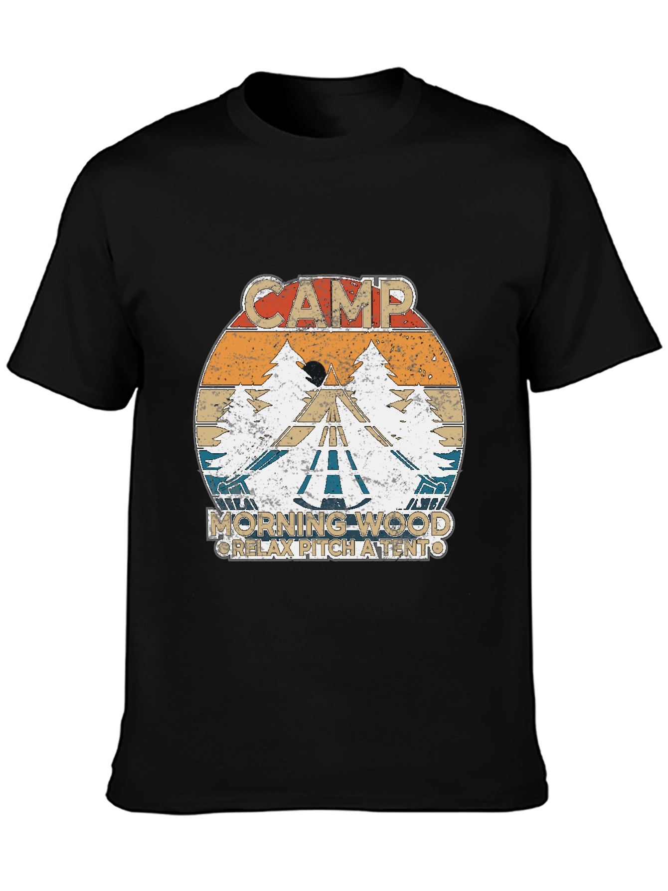 Camp Morning Wood Retro T-Shirt