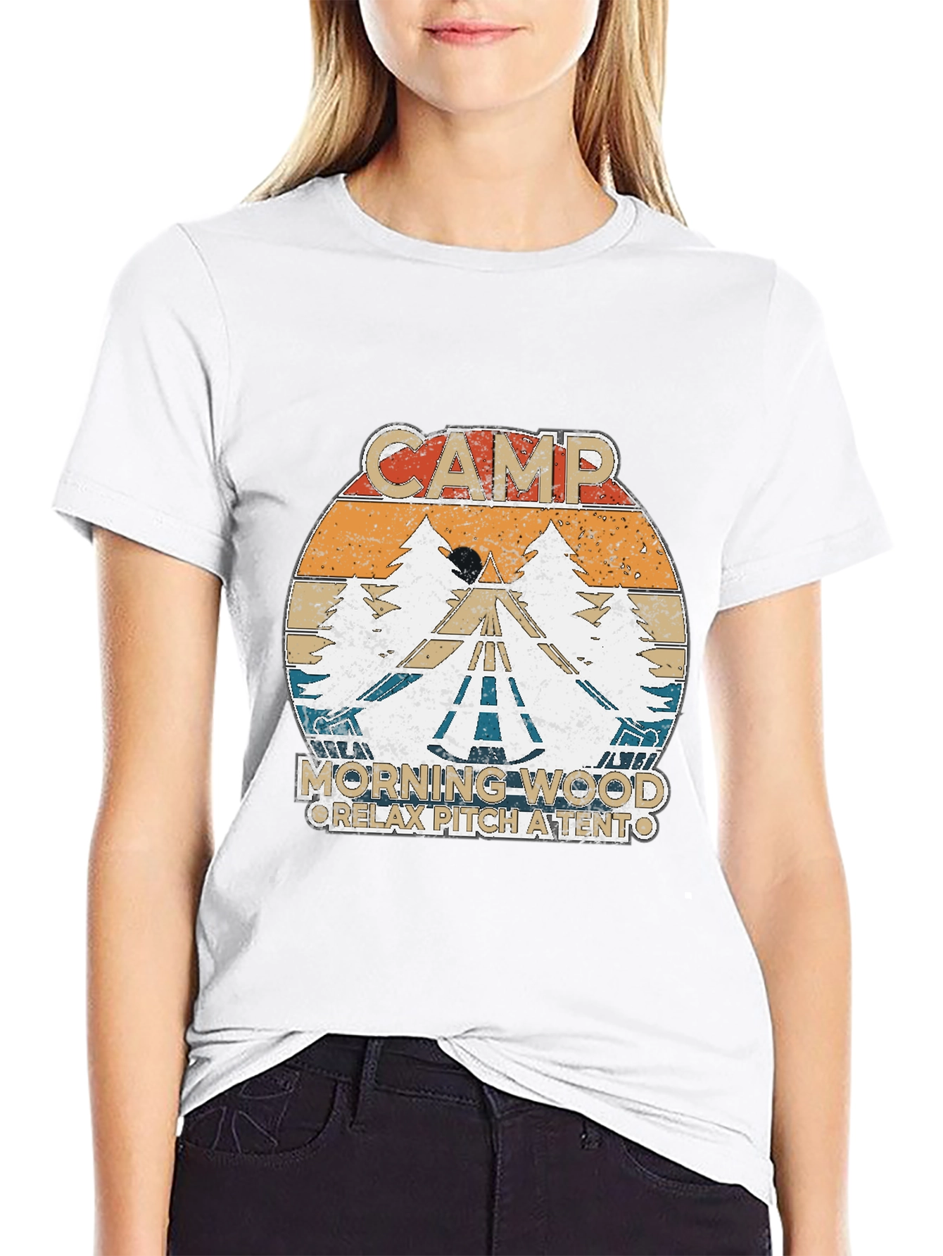 Camp Morning Wood Retro T-Shirt