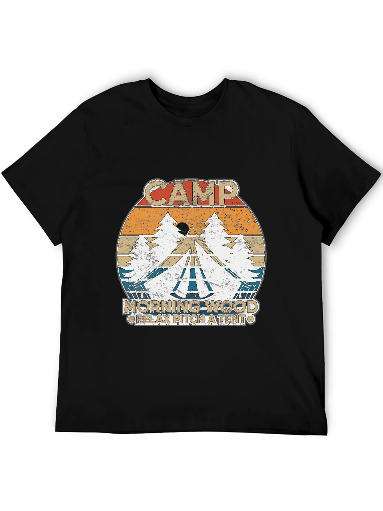 Camp Morning Wood Retro T-Shirt