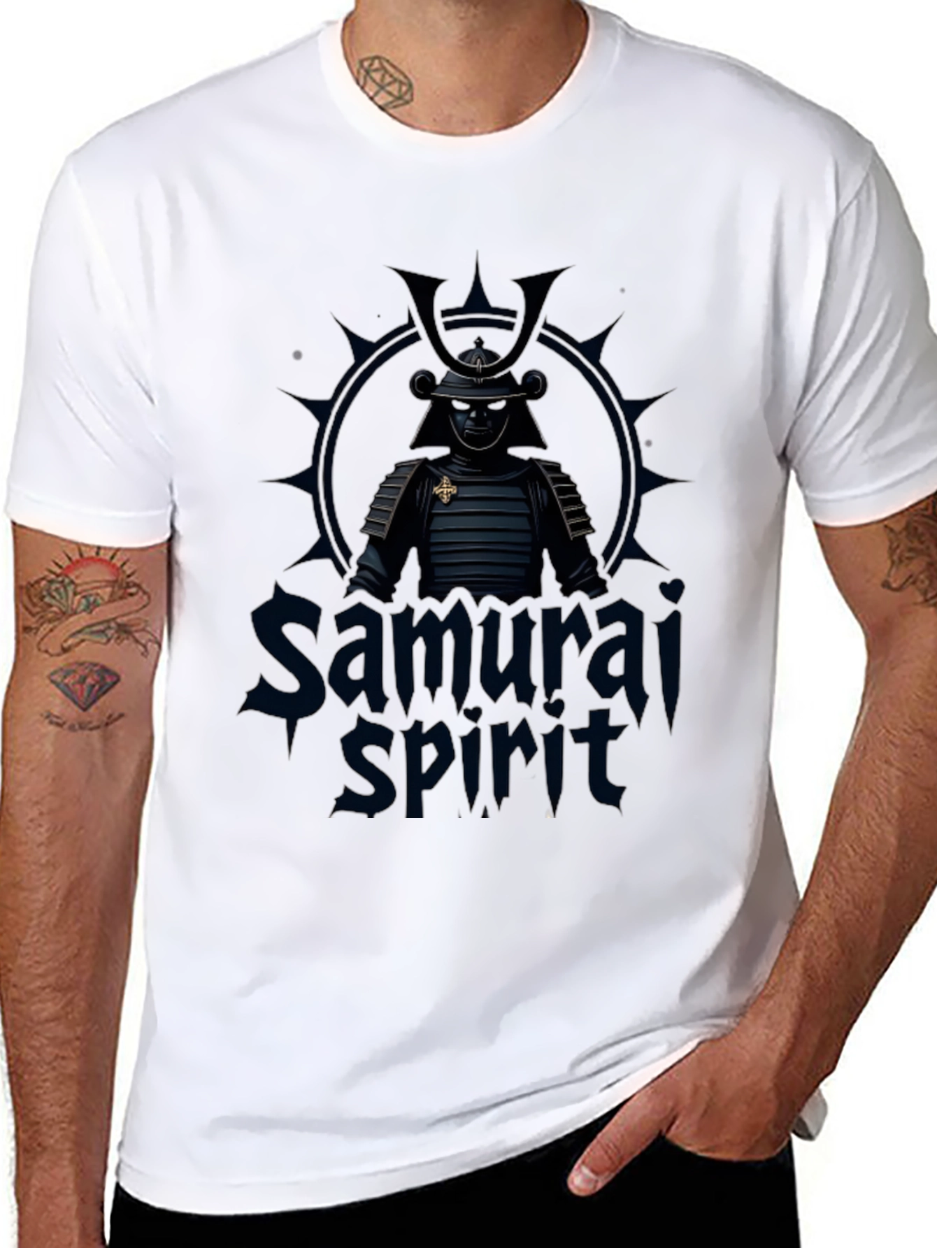 Samurai Spirit Graphic Black T-Shirt