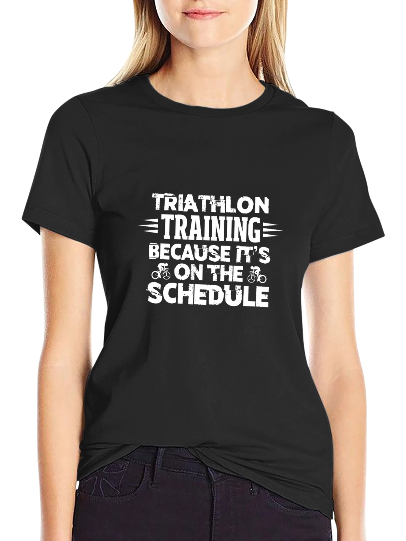 Triathlon Training Schedule Black T-Shirt