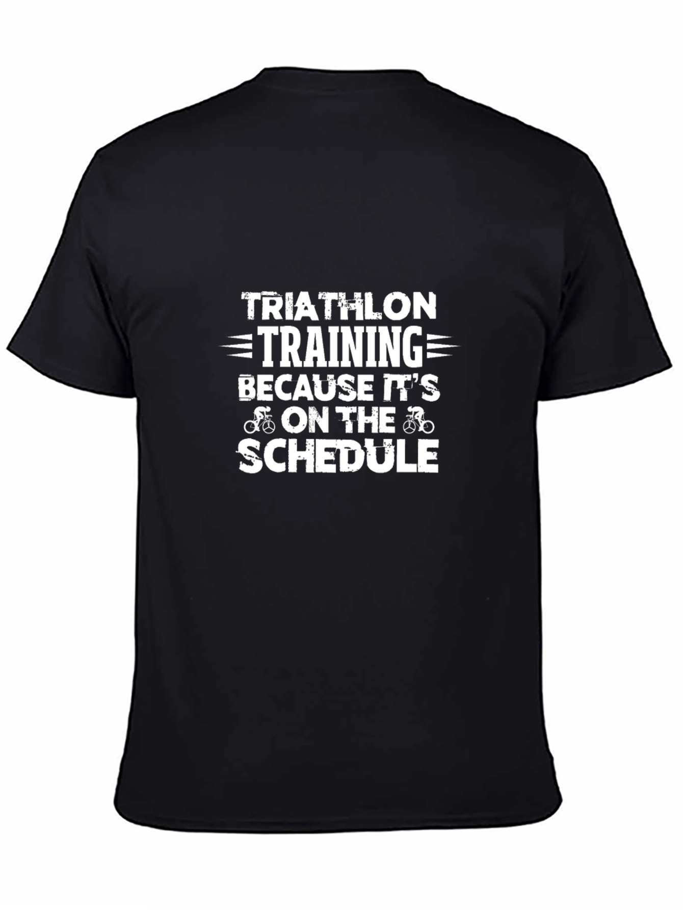 Triathlon Training Schedule Black T-Shirt