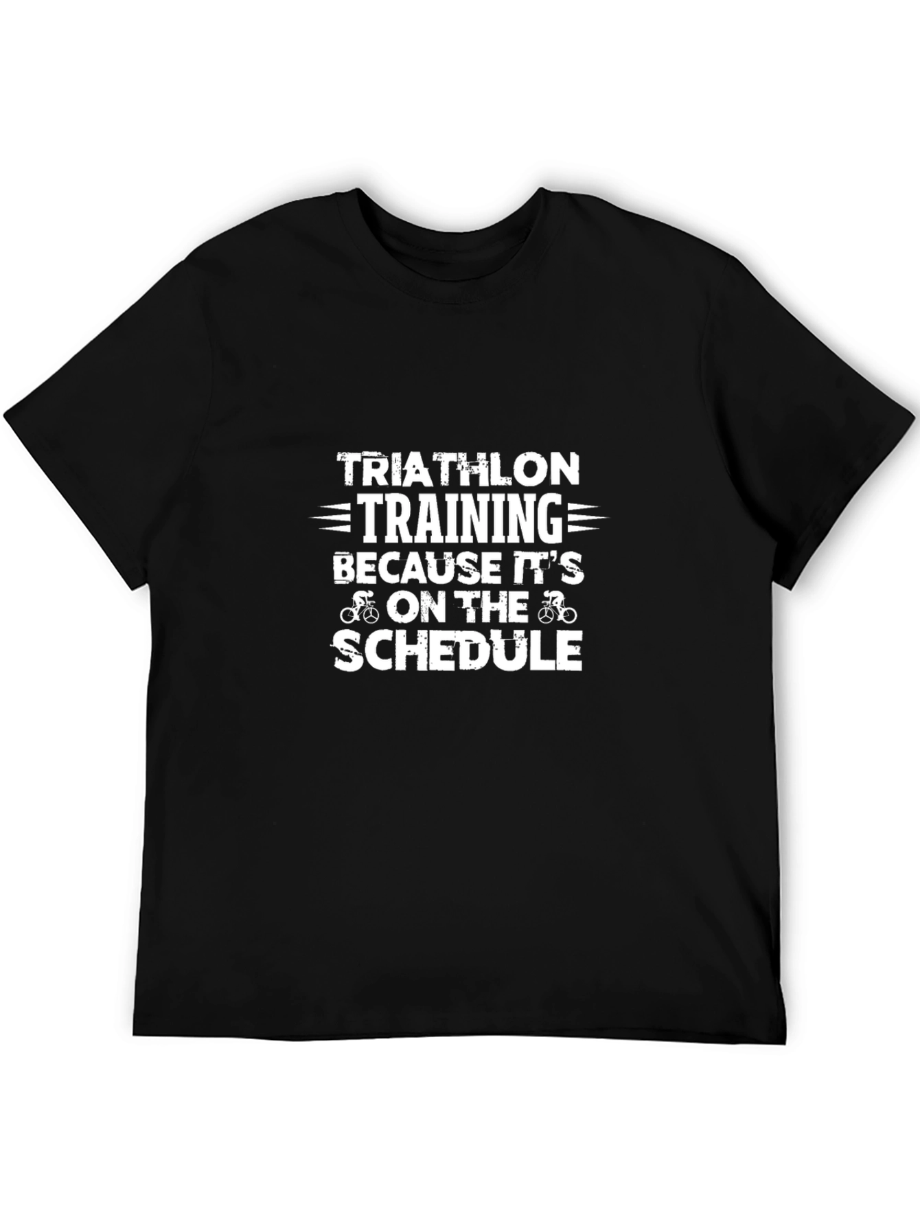 Triathlon Training Schedule Black T-Shirt