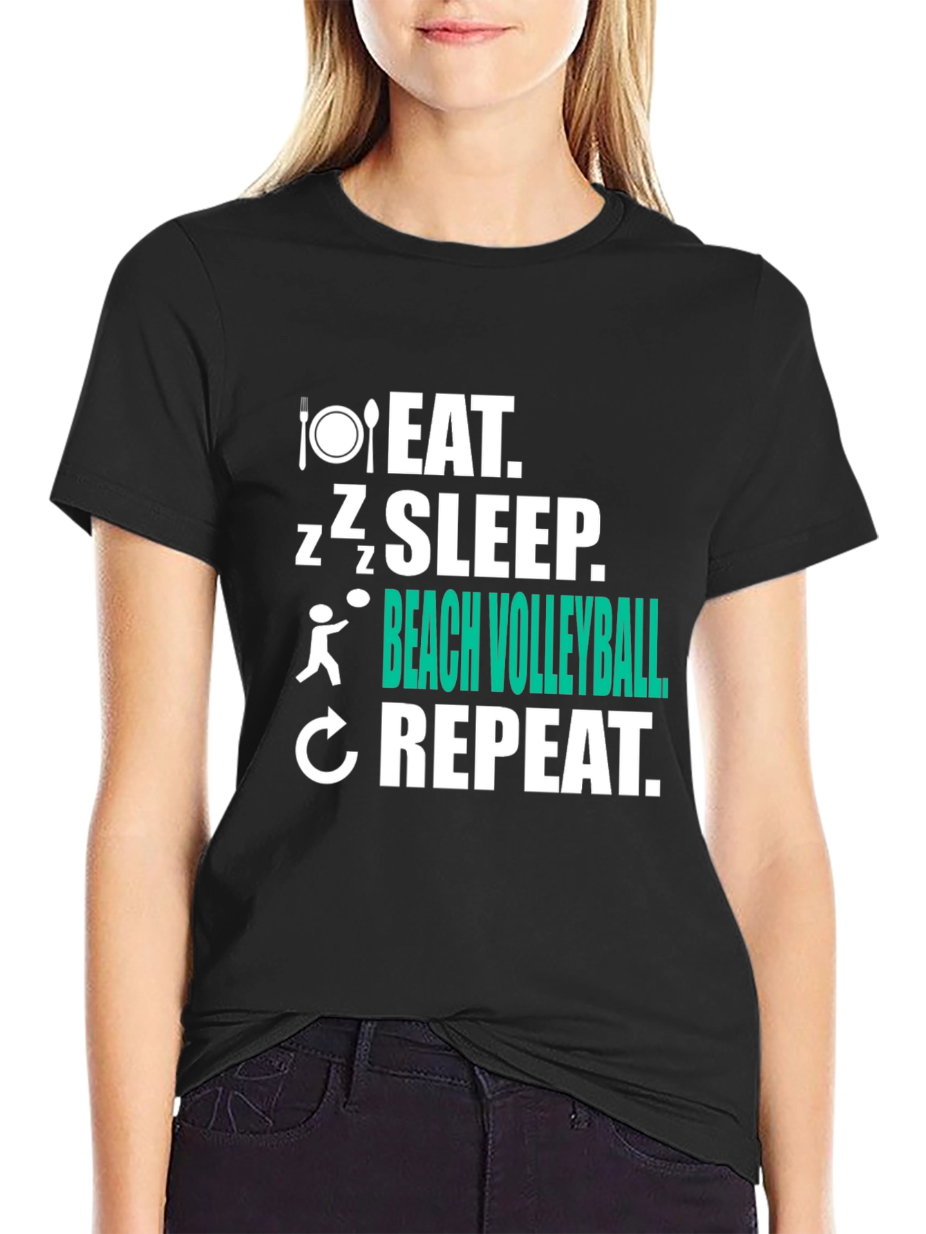 Eat Sleep Beach Volleyball Repeat T-Shirt