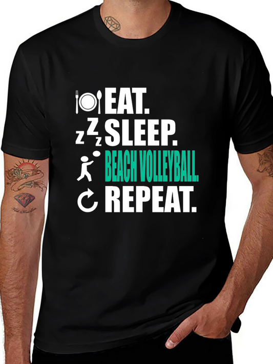 Eat Sleep Beach Volleyball Repeat T-Shirt