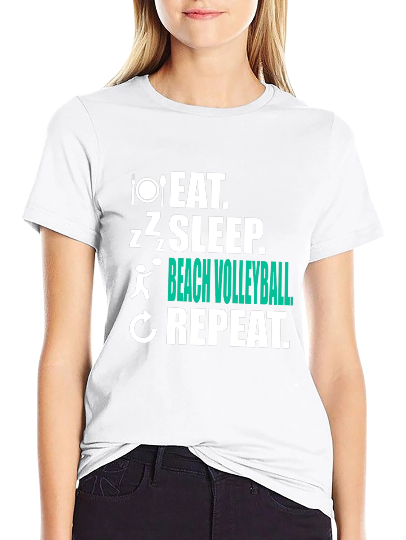Eat Sleep Beach Volleyball Repeat T-Shirt