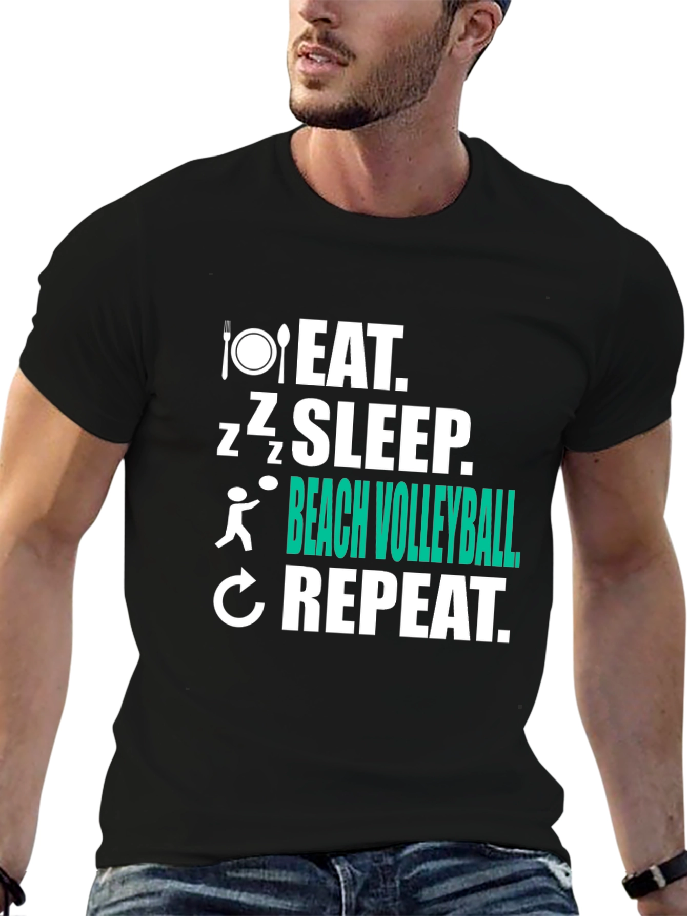 Eat Sleep Beach Volleyball Repeat T-Shirt