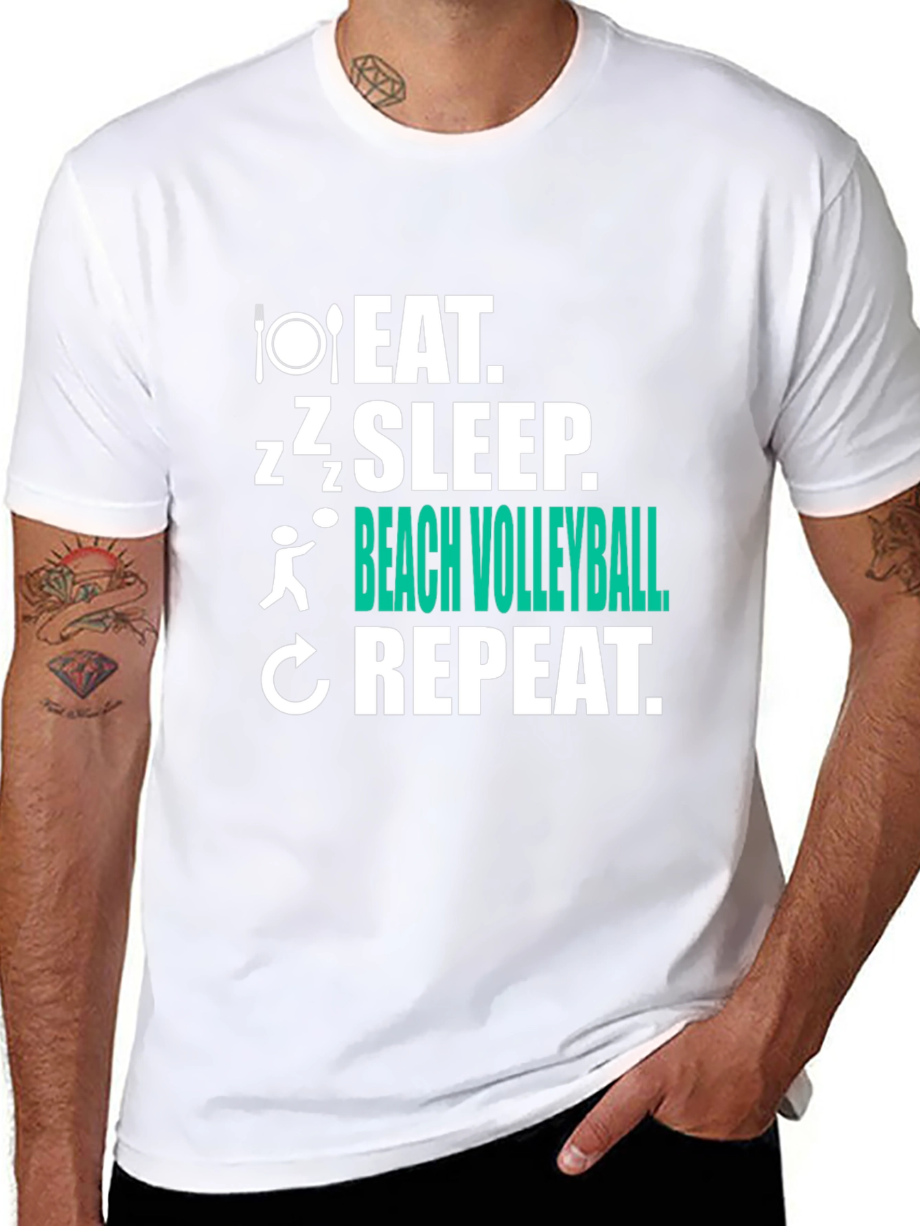 Eat Sleep Beach Volleyball Repeat T-Shirt