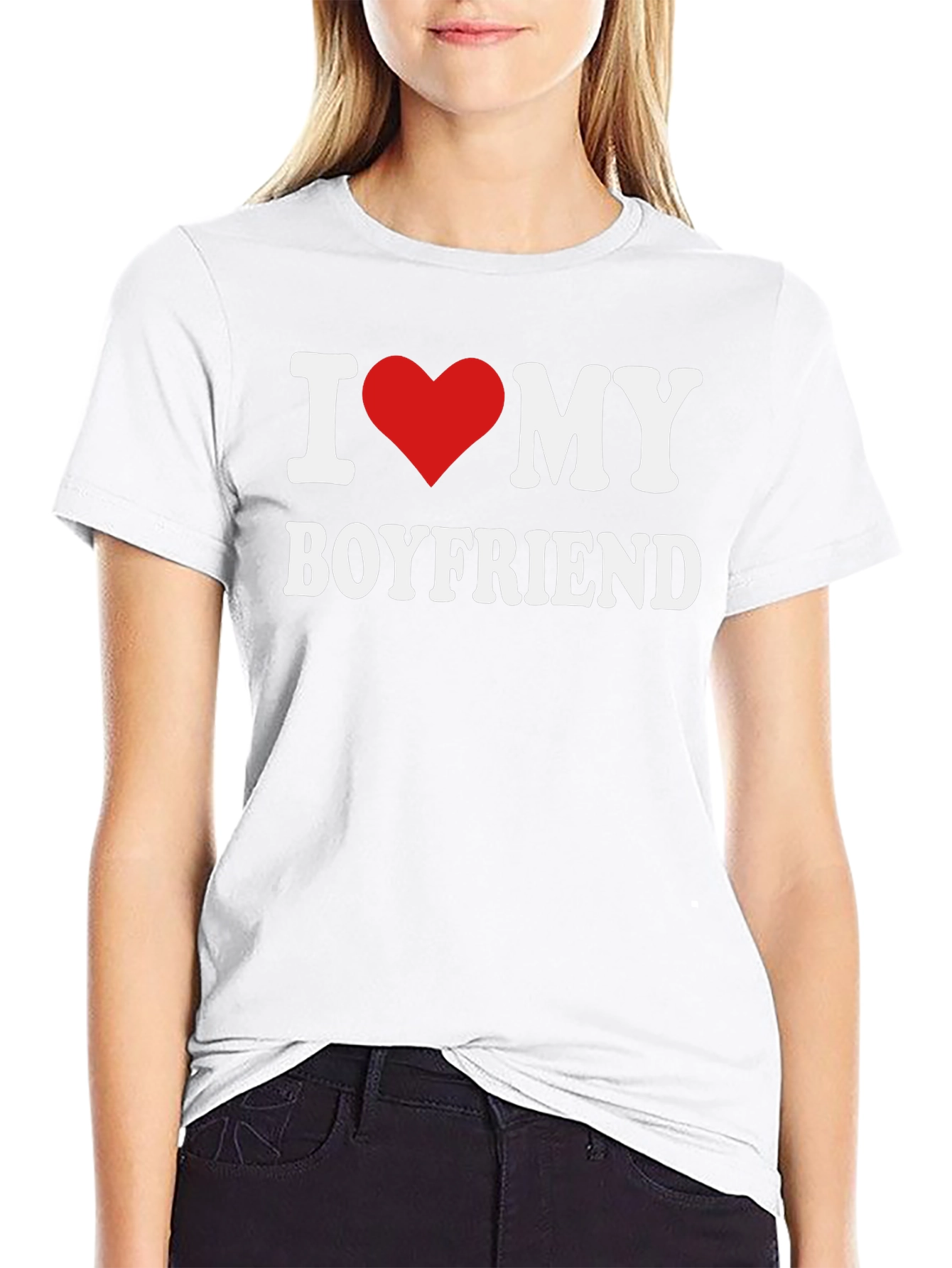I Love My Boyfriend T-Shirt - Affectionate Graphic Tee
