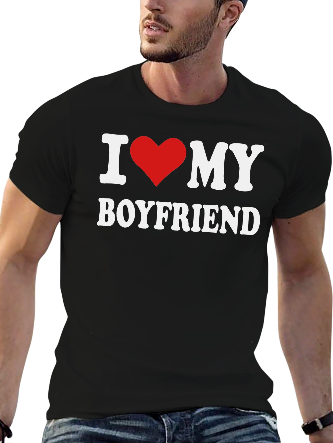 I Love My Boyfriend T-Shirt - Affectionate Graphic Tee