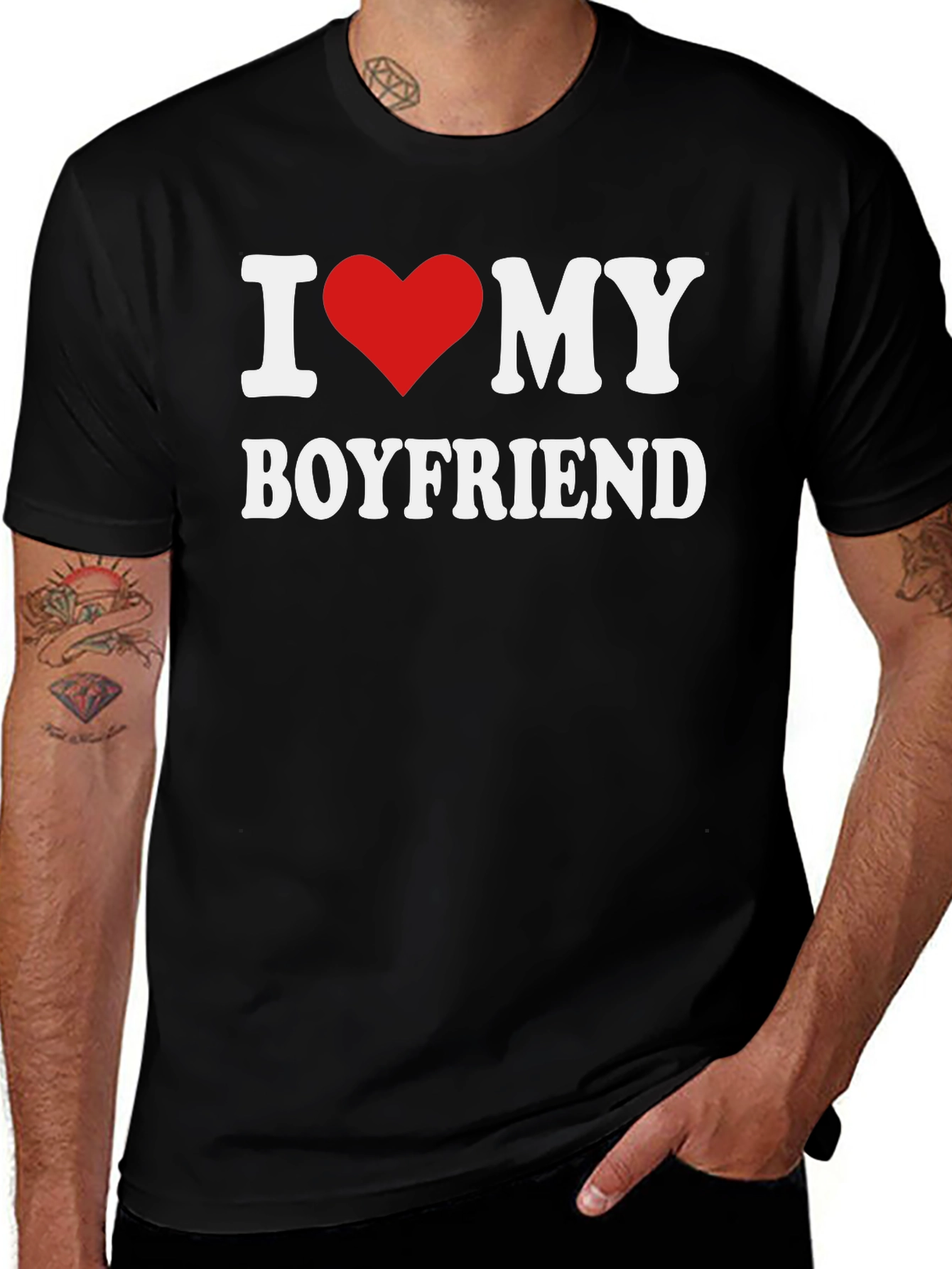 I Love My Boyfriend T-Shirt - Affectionate Graphic Tee