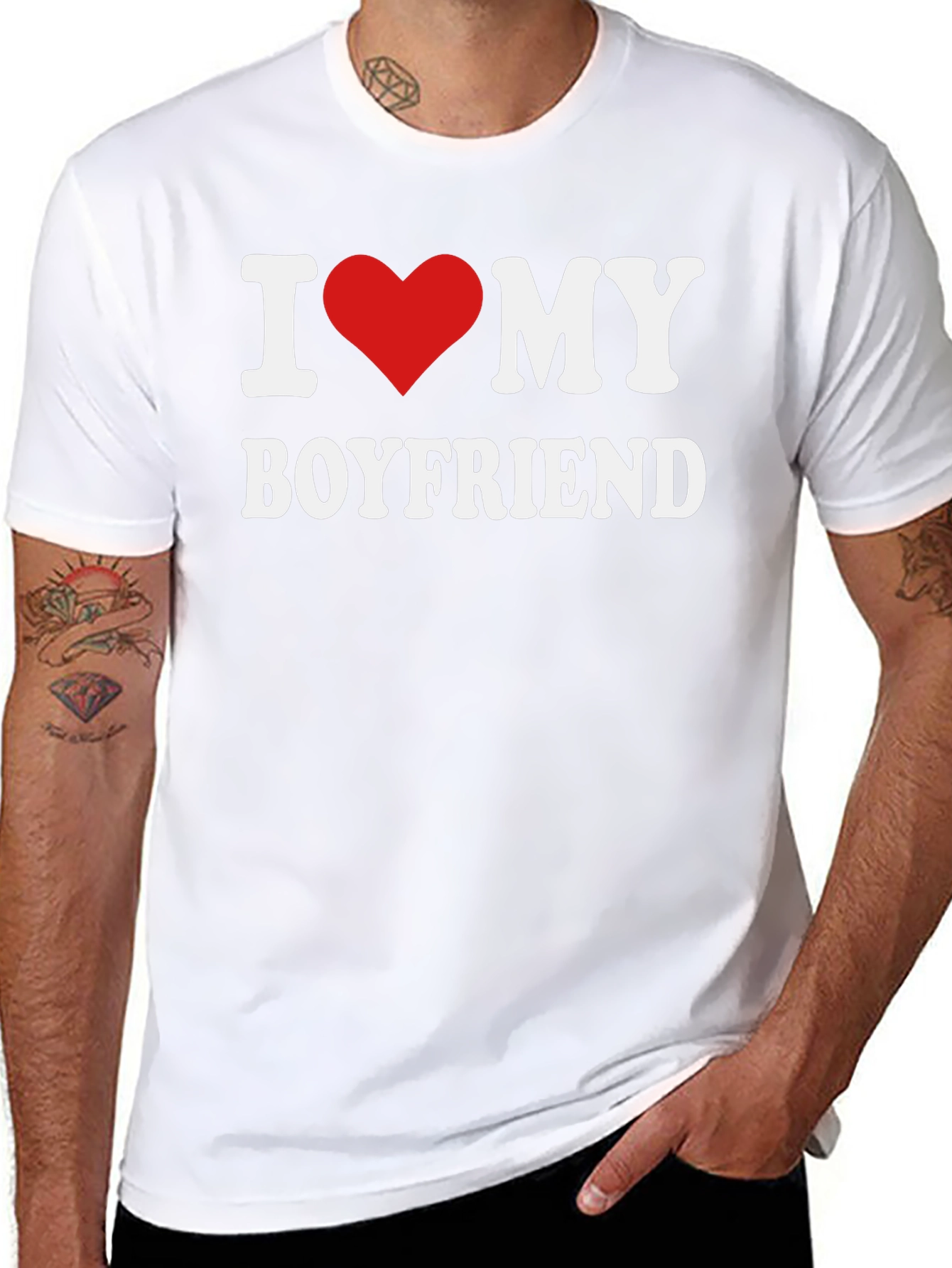 I Love My Boyfriend T-Shirt - Affectionate Graphic Tee