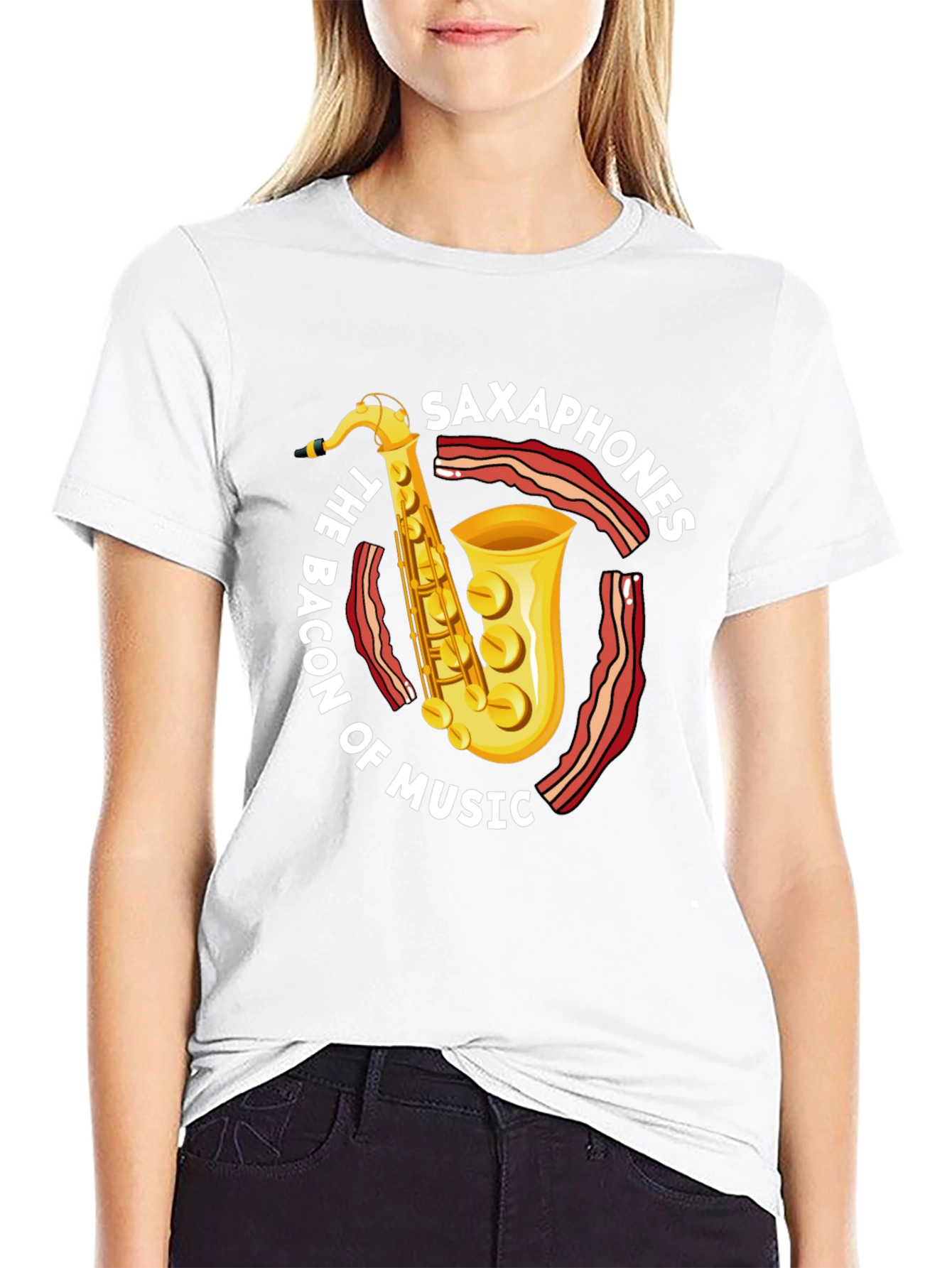 Saxophone & Bacon Music Lover T-Shirt