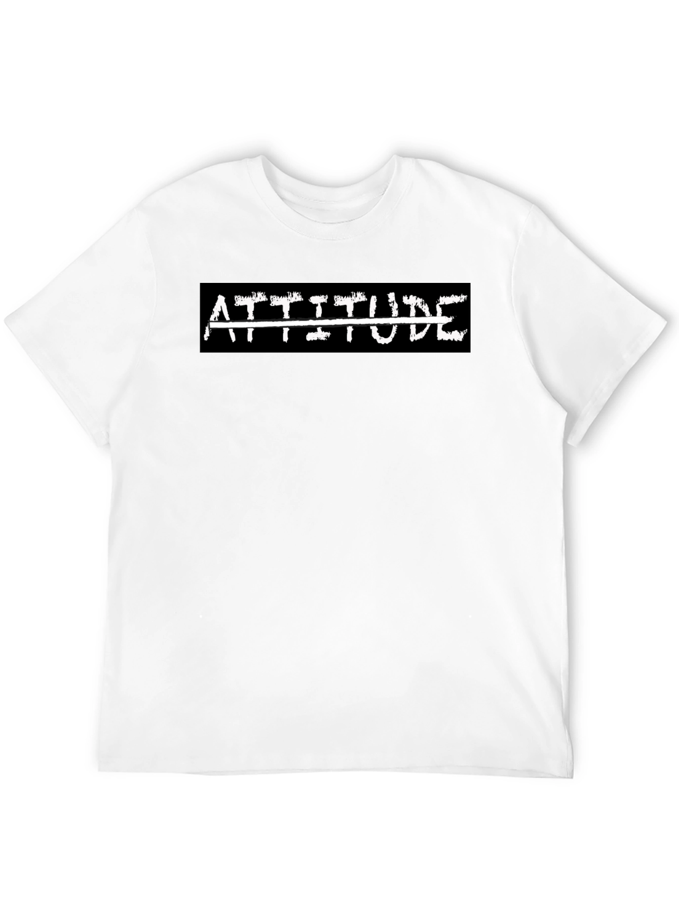 Attitude Graphic Tee - Mens Black Crew Neck T-Shirt