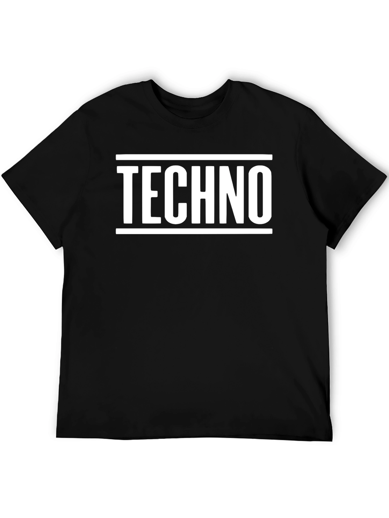 Techno Music Graphic Black T-Shirt