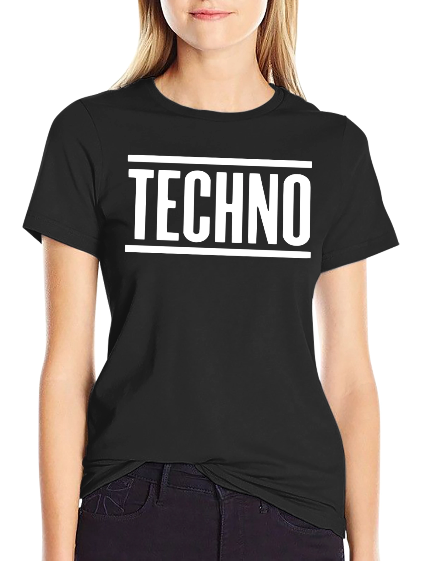 Techno Music Graphic Black T-Shirt