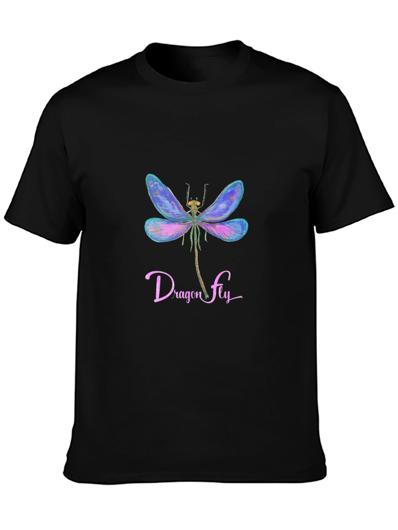 Dragonfly Graphic Black T-Shirt