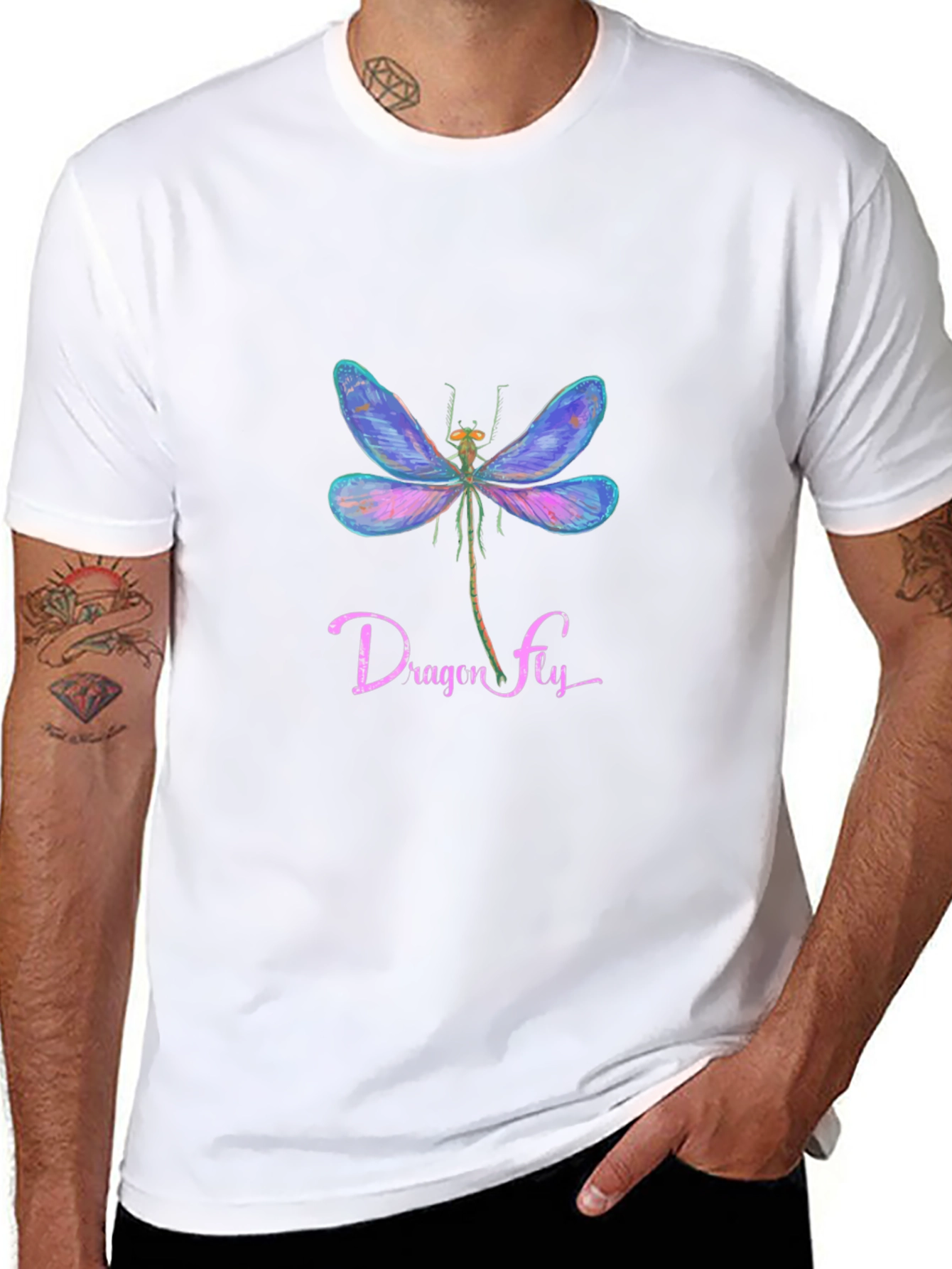 Dragonfly Graphic Black T-Shirt