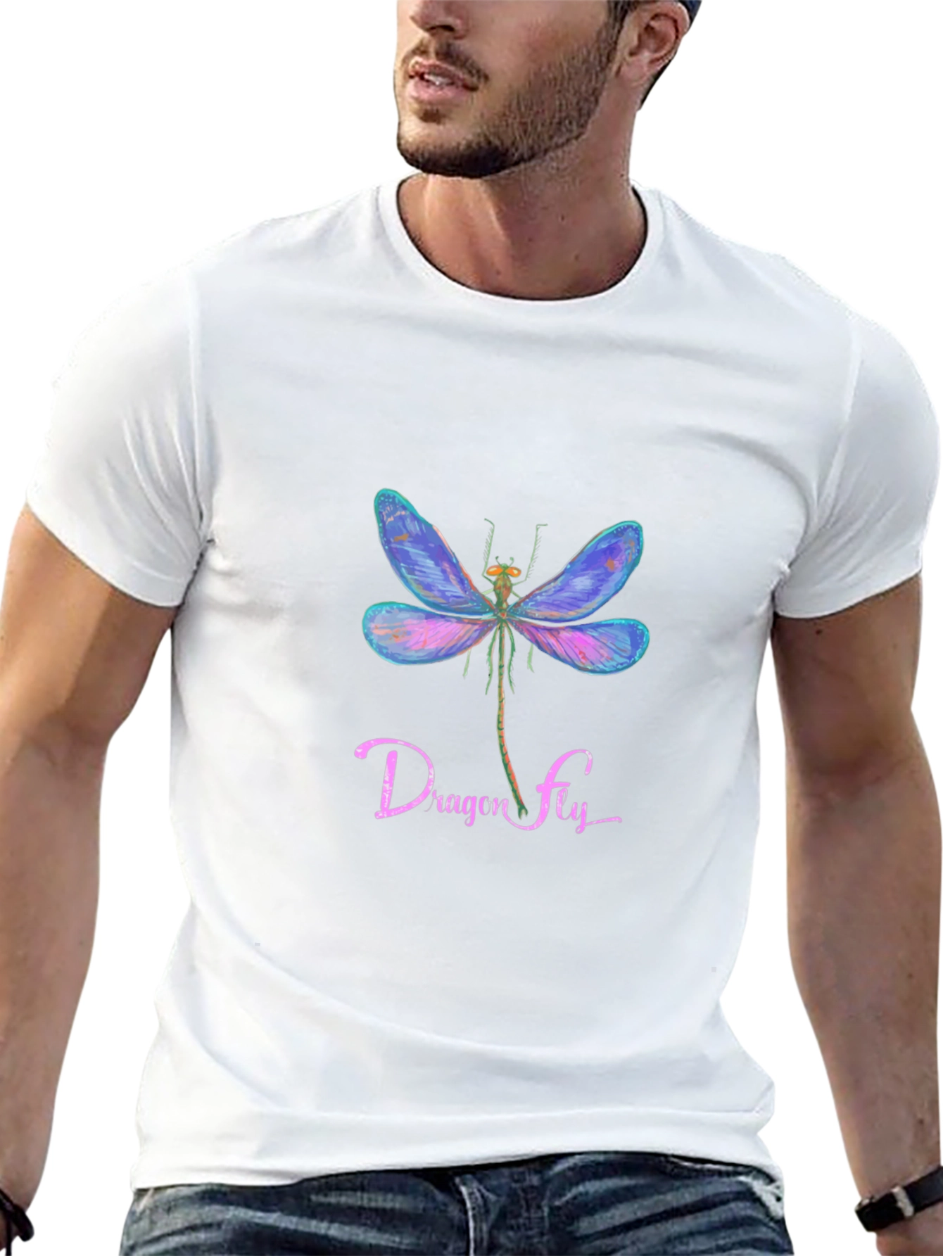 Dragonfly Graphic Black T-Shirt