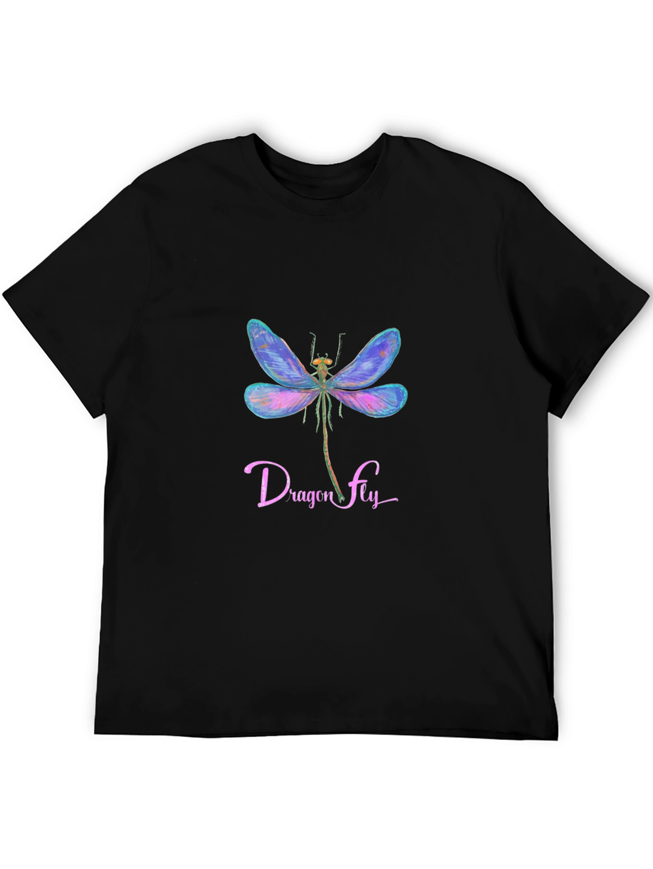 Dragonfly Graphic Black T-Shirt