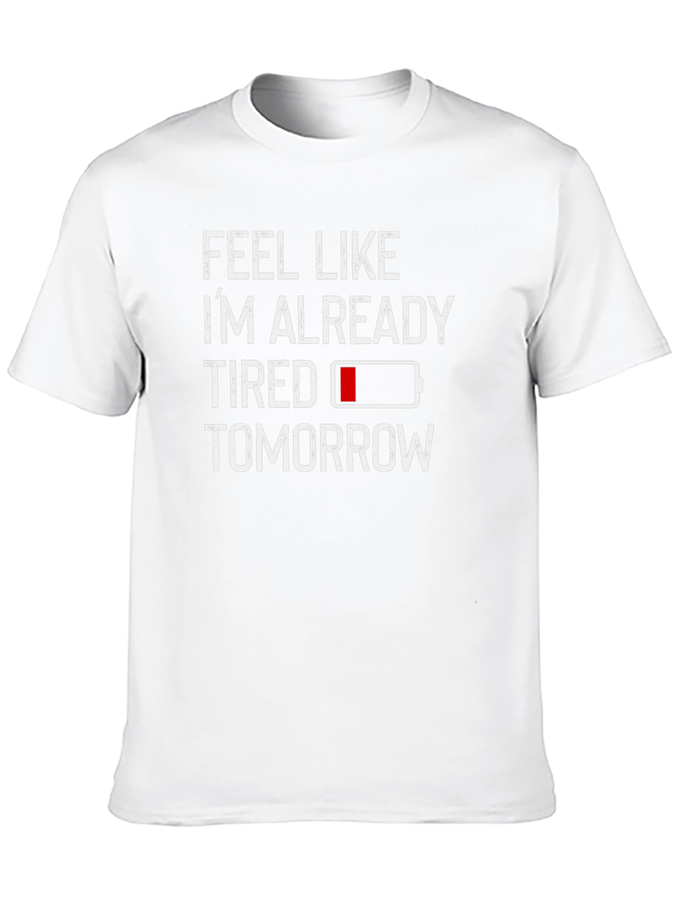 Funny Tired Tomorrow Black Graphic T-Shirt