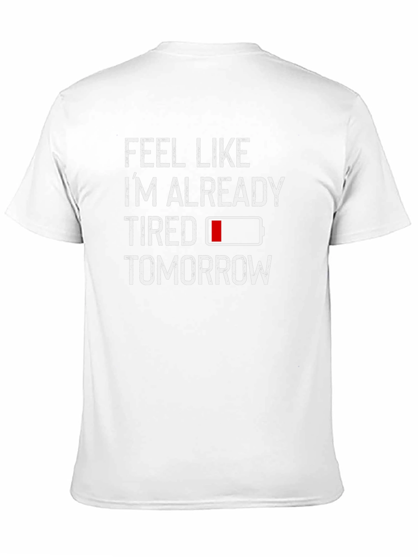 Funny Tired Tomorrow Black Graphic T-Shirt