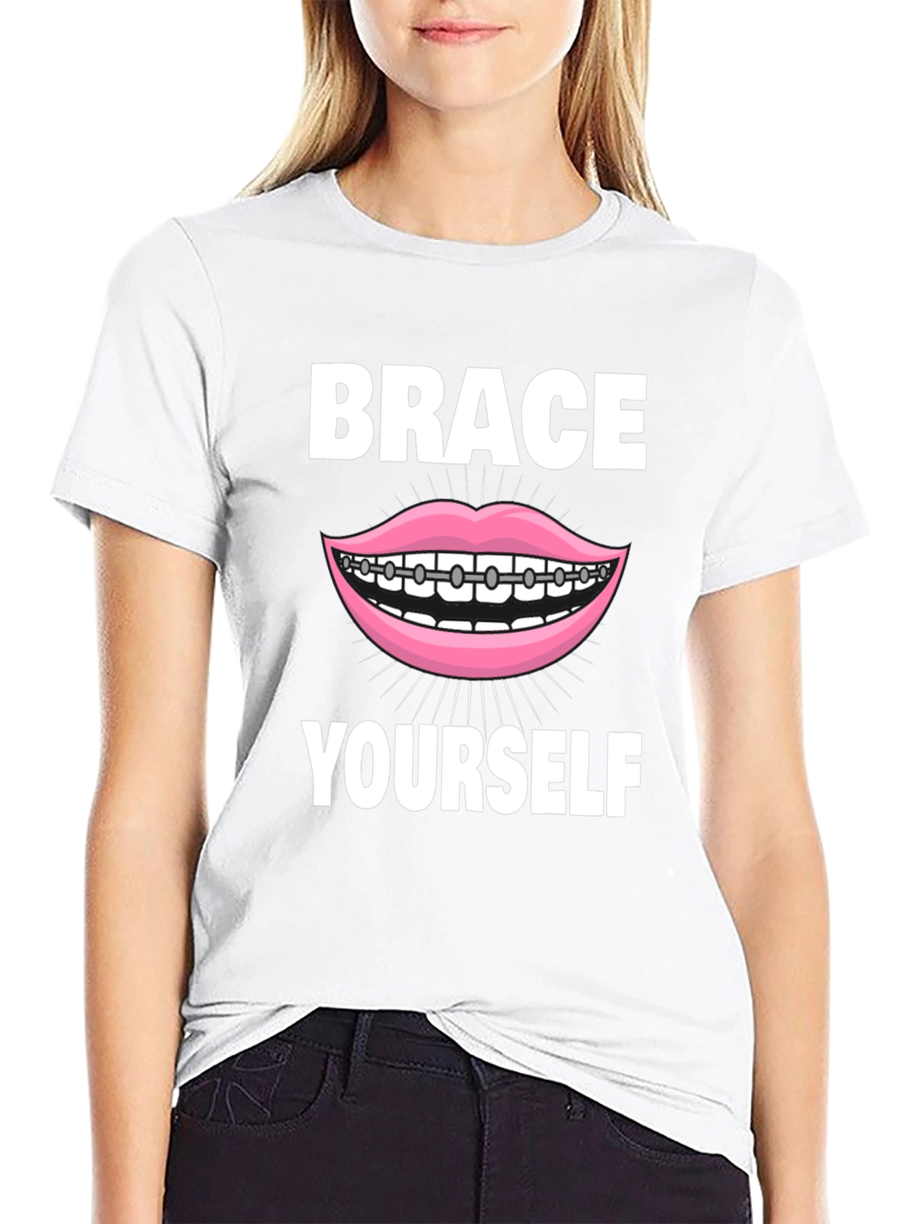 Brace Yourself T-Shirt - Funny Dental Pun Tee